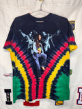 Vintage Bob Marley Tie Dye 2000 Zion Rootswear Black T-Shirt: Large