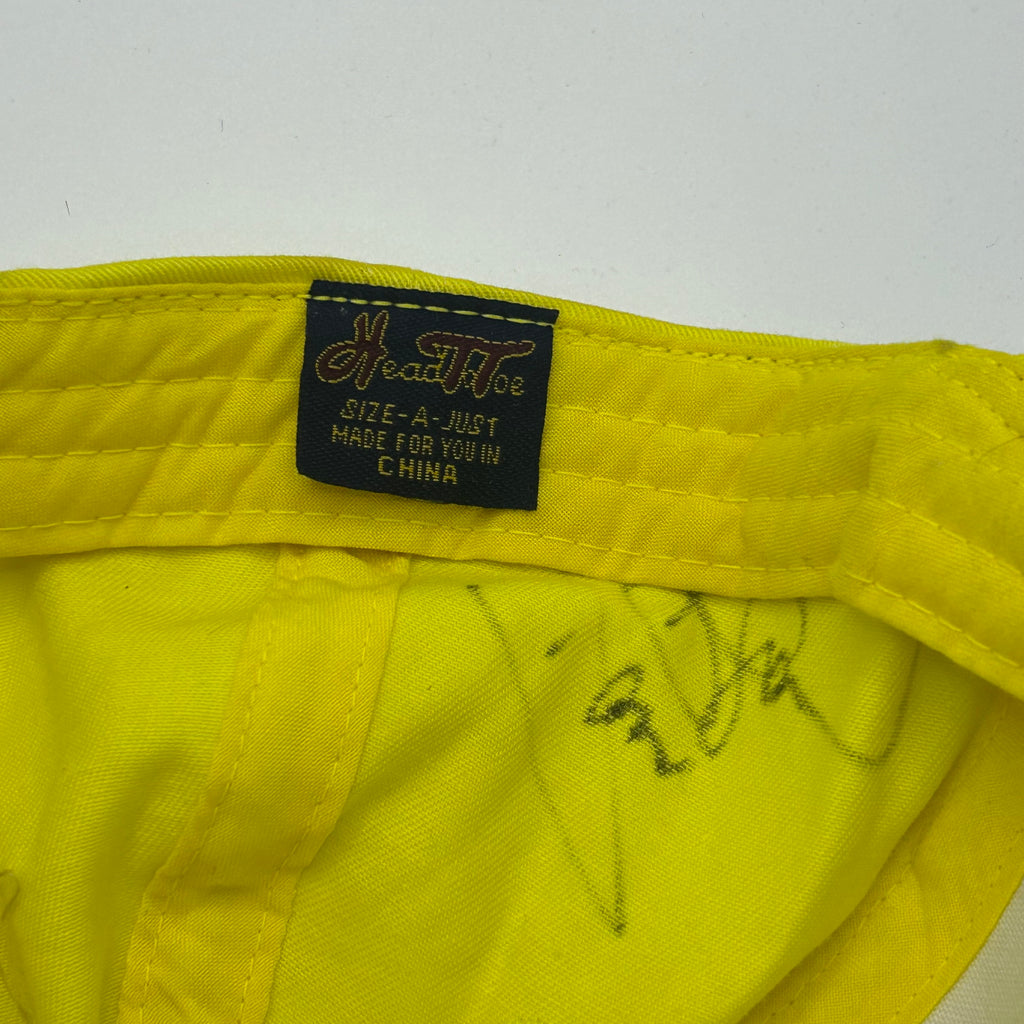Vintage Jasper Engines Yellow NASCAR Racing 77 Autographed Snapback Hat