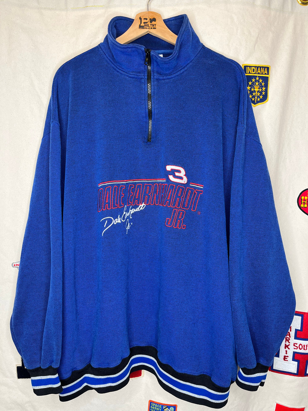 Vintage Dale Earnhardt 3 Blue Half- Zip Pullover Sweatshirt: XXL