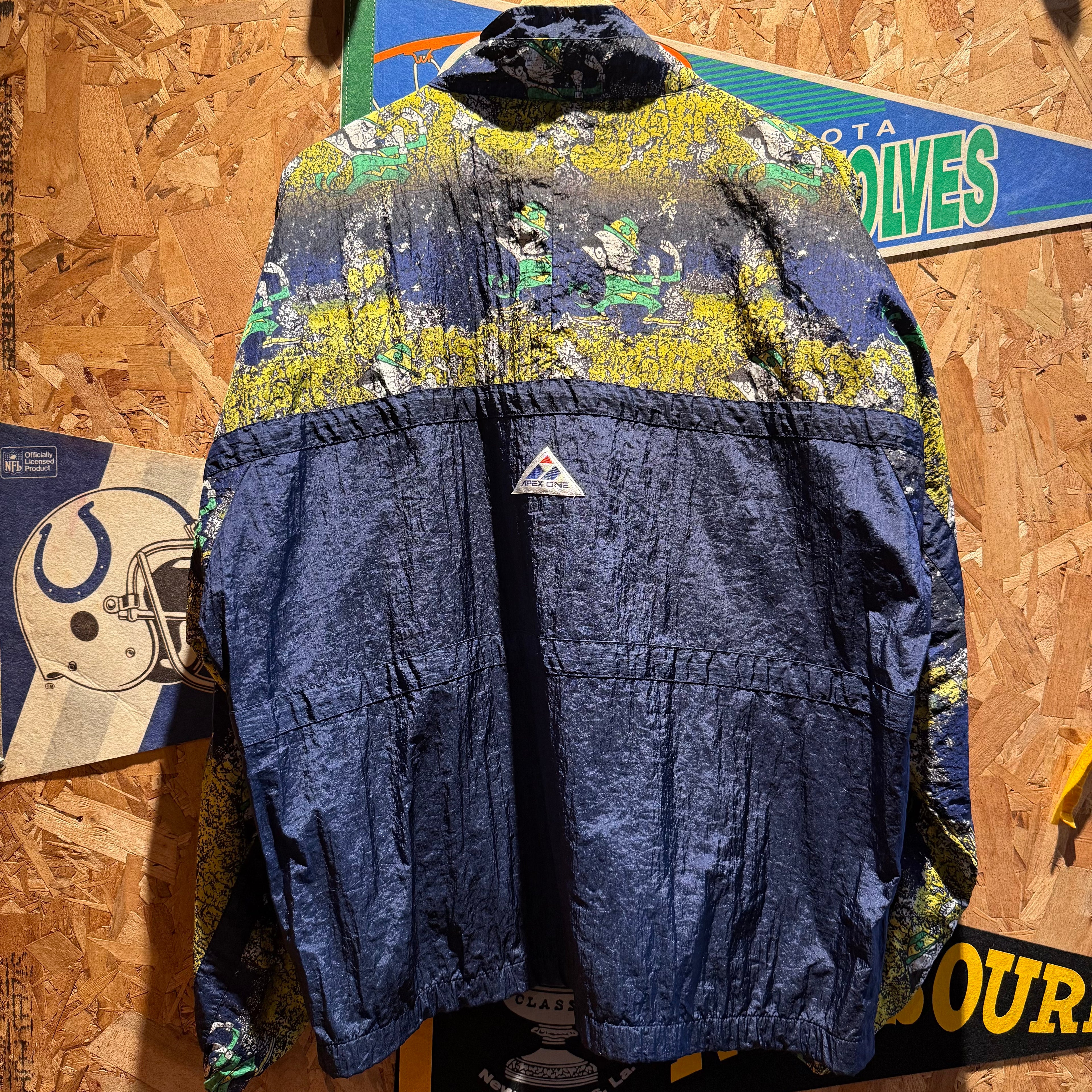 Vintage Apex One Notre Dame Fighting Irish Sport Jacket: L