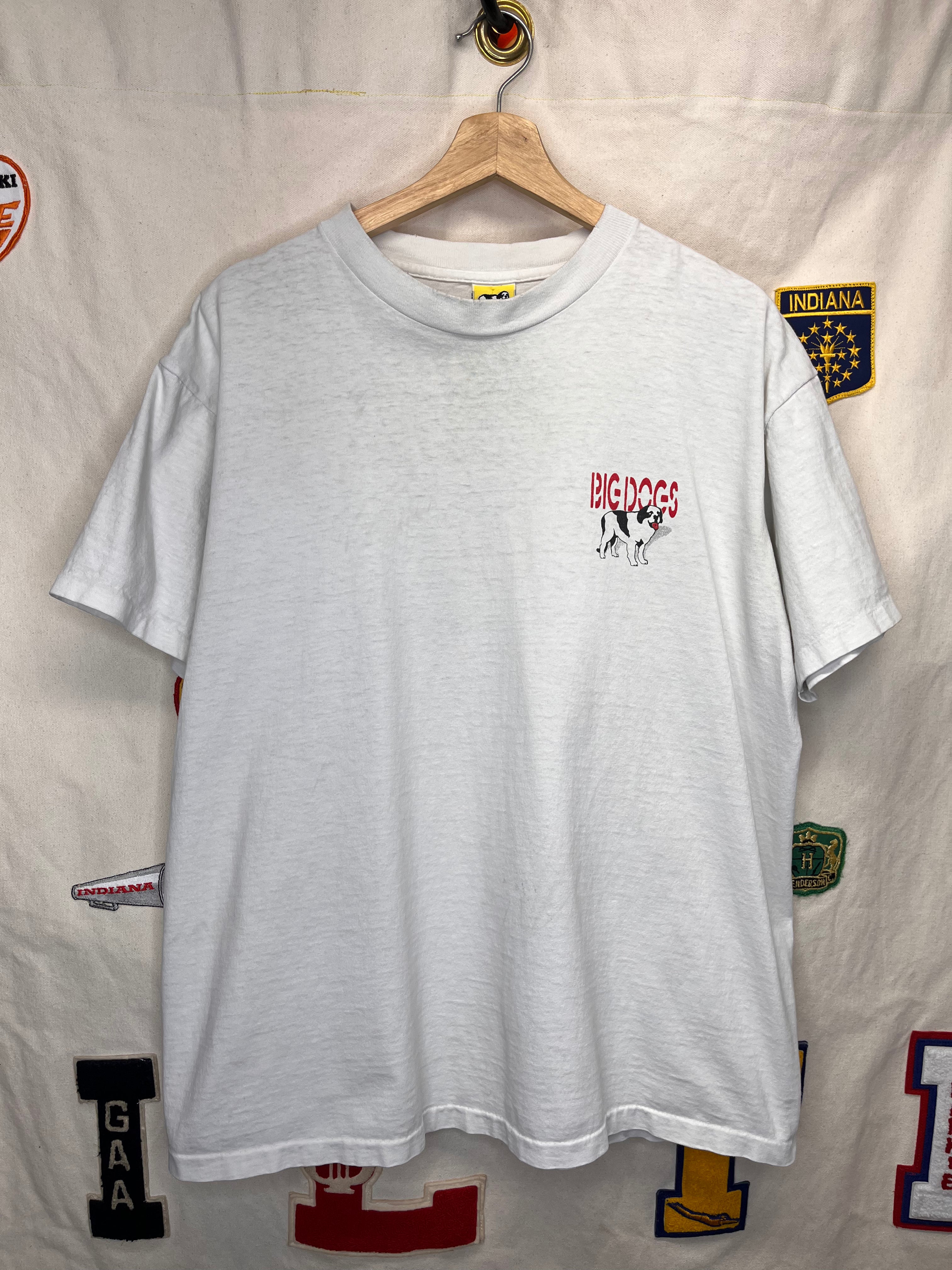 Vintage Big Dogs Water Ski Stay on The Dock White T-Shirt: XL