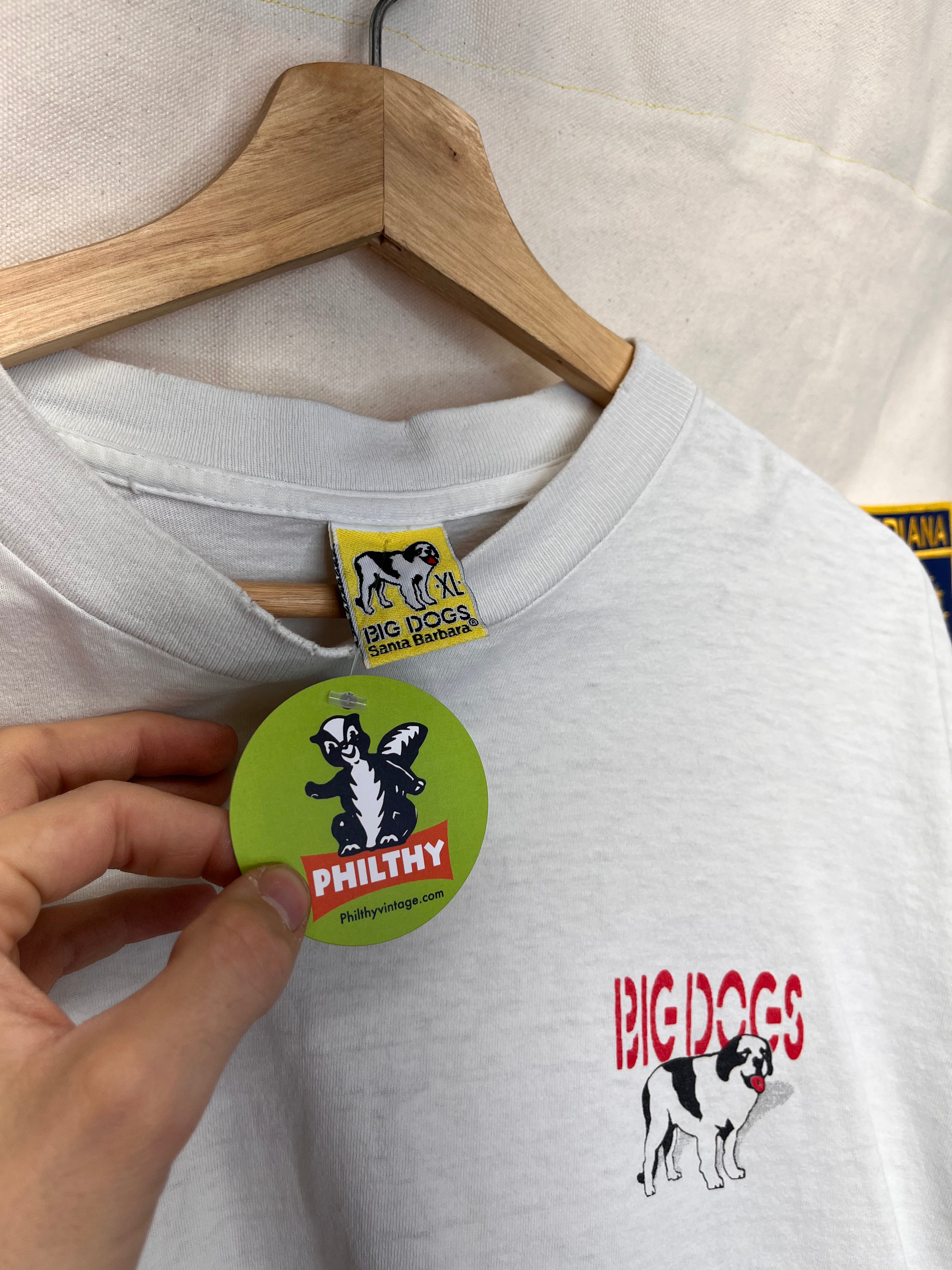 Vintage Big Dogs Water Ski Stay on The Dock White T-Shirt: XL