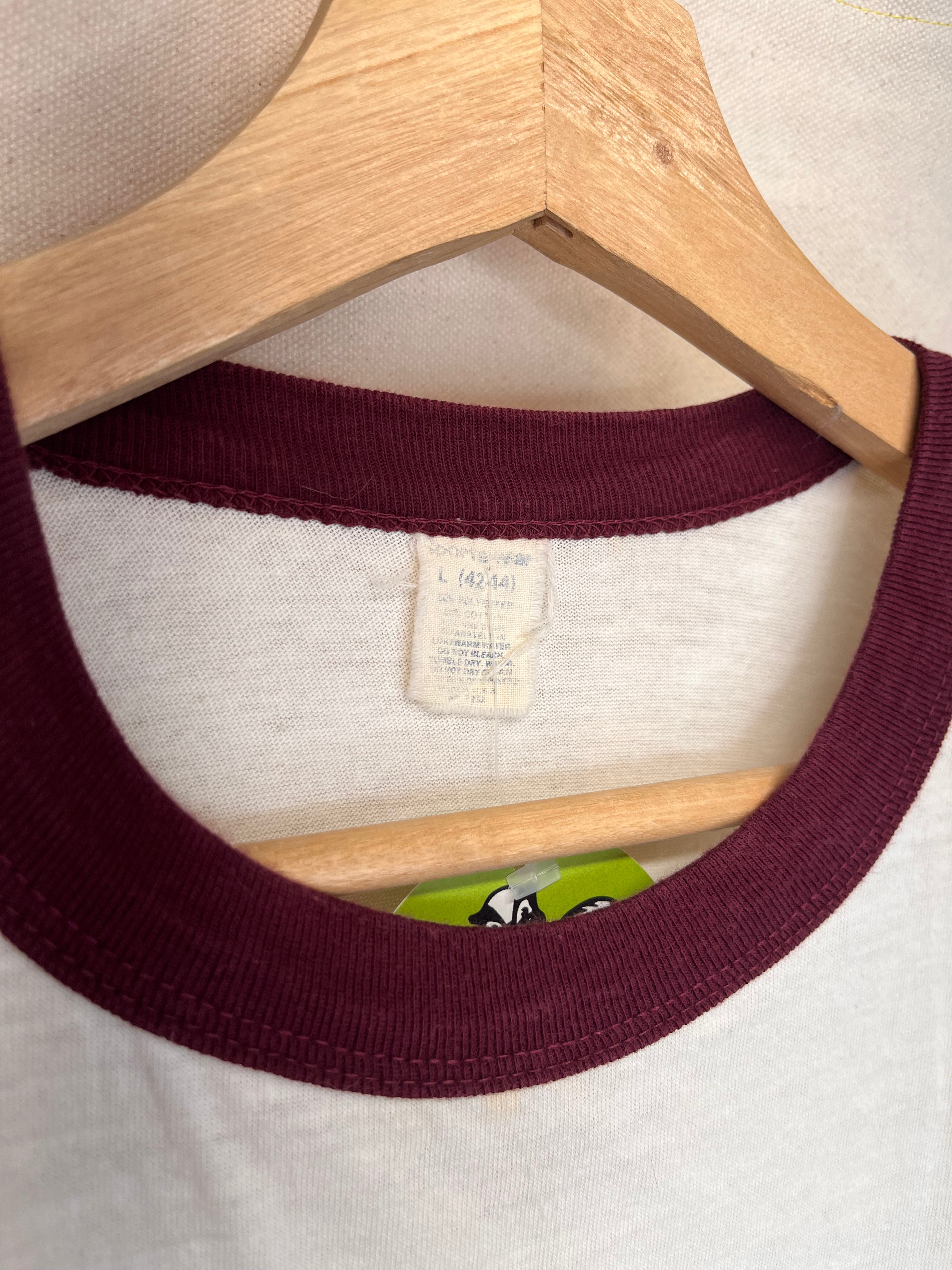 Vintage Schlitz Milwaukee Beer 80's Ringer T-Shirt: Large