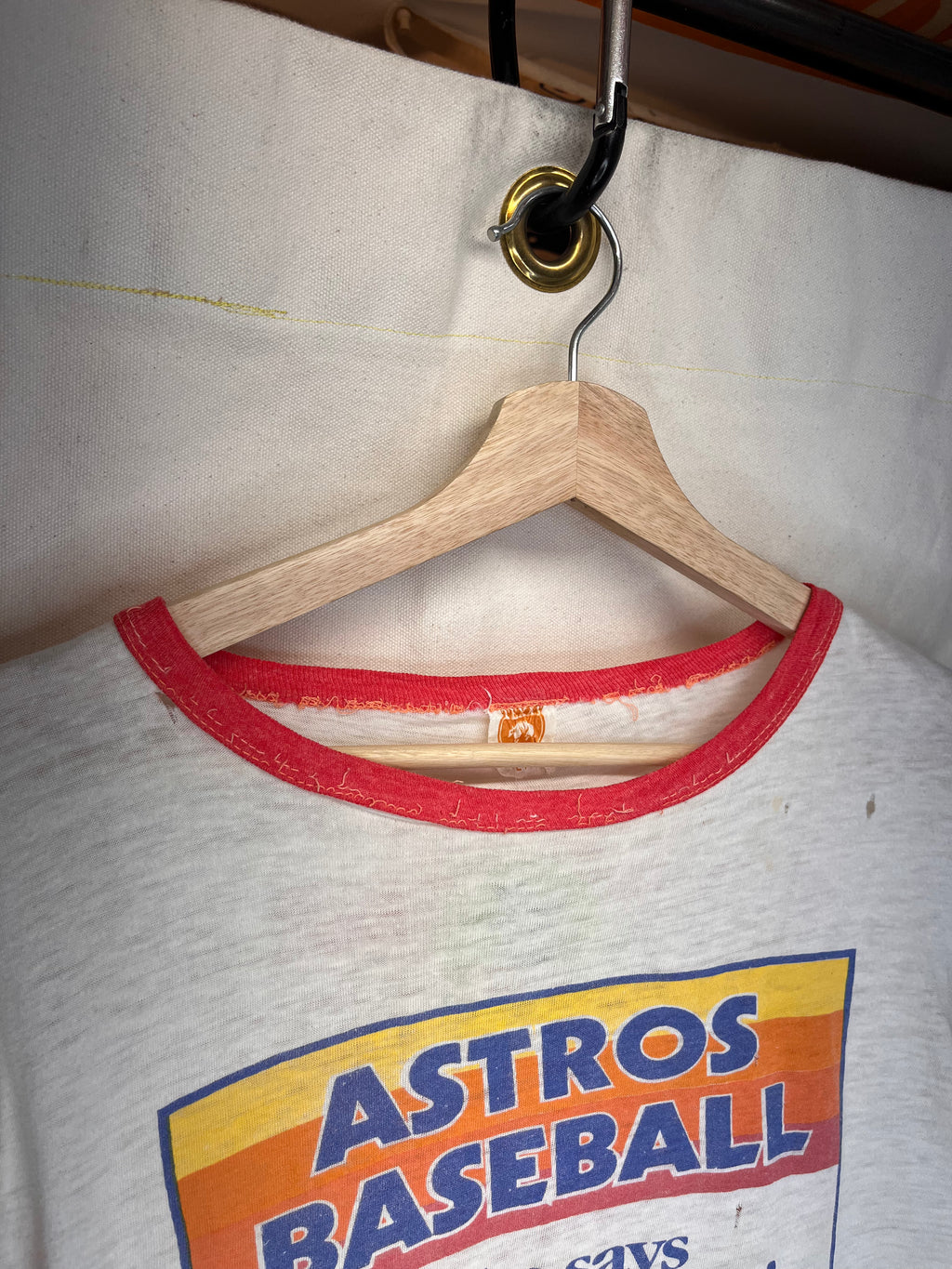 Vintage Houston Astros Baseball Coke 80's MLB Ringer T-Shirt: X-Small
