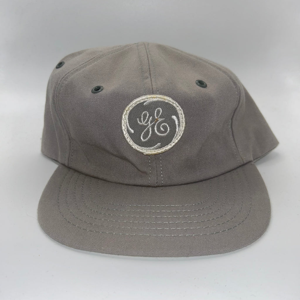 Vintage General Electric GE Grey Patch Snapback Hat