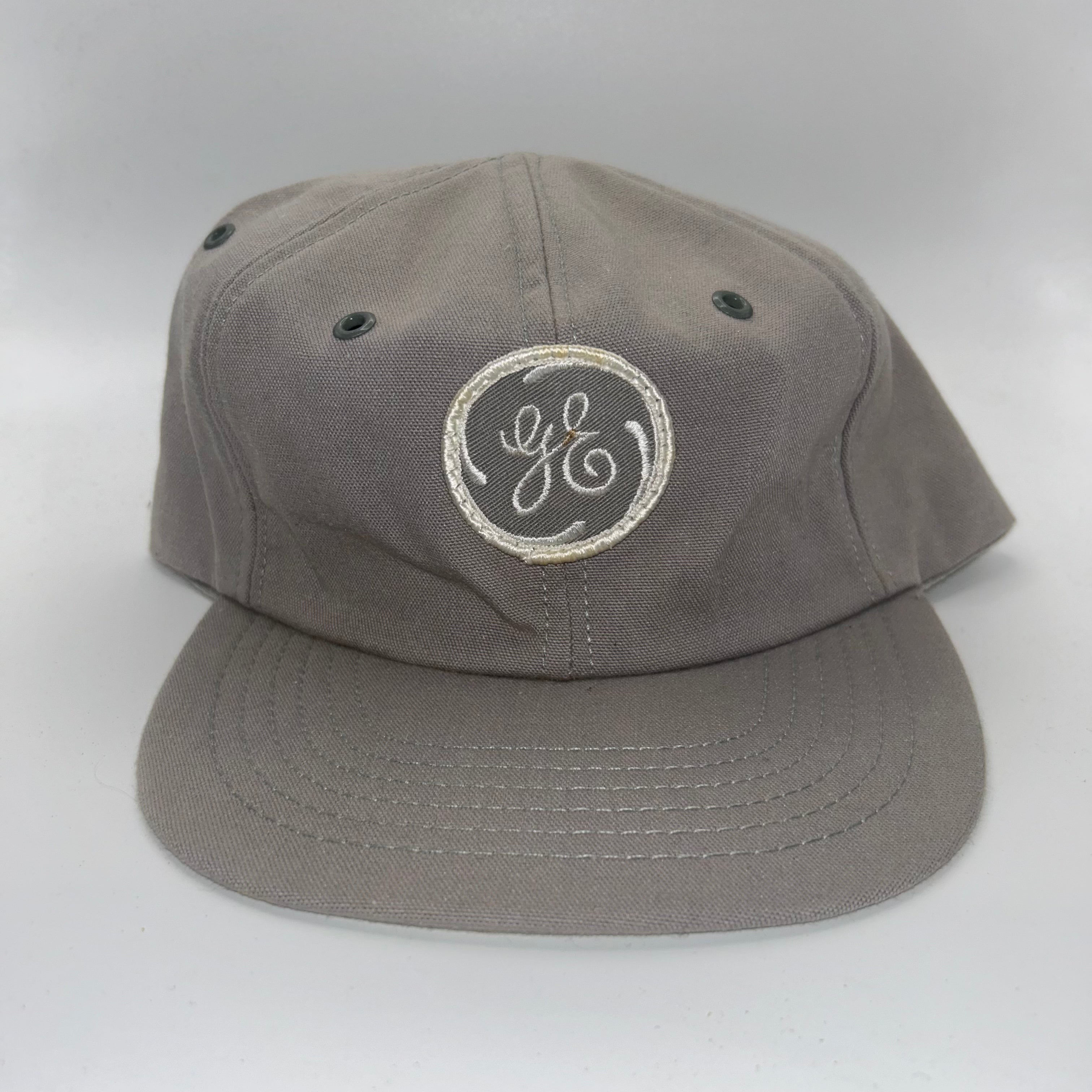 Vintage General Electric GE Grey Patch Snapback Hat