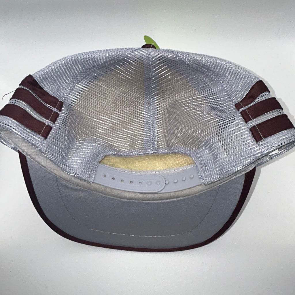 Vintage Algoma Central Railway 3 Stripe Grey Patch Snapback Hat