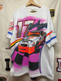 Vtg Darrell Waltrip NASCAR All Over Print T-Shirt: XL