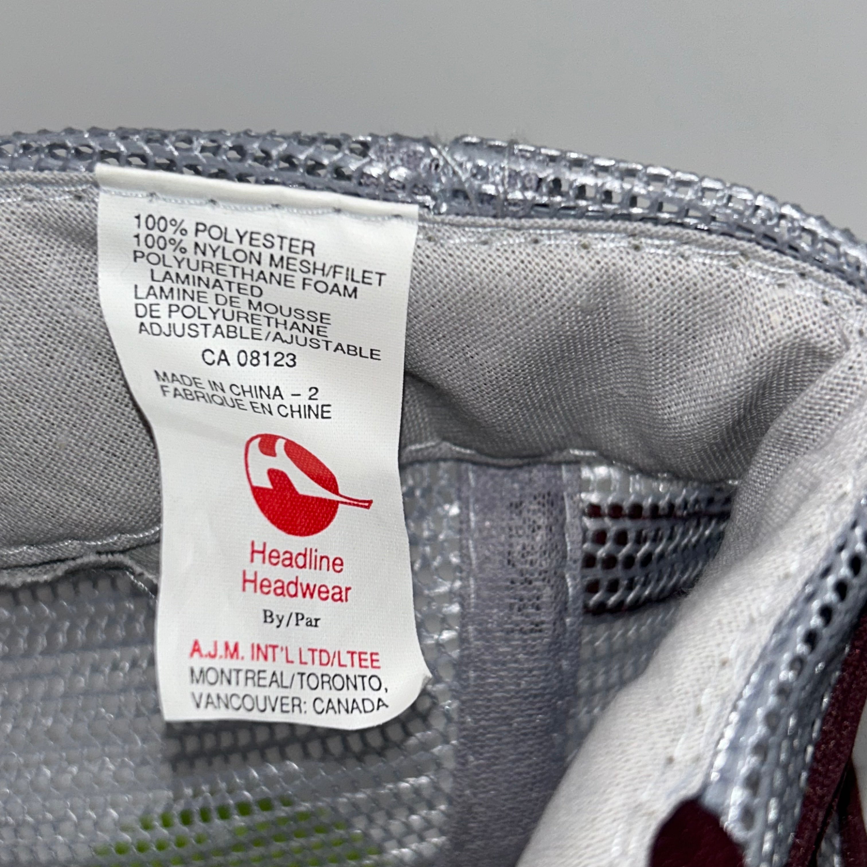 Vintage Algoma Central Railway 3 Stripe Grey Patch Snapback Hat