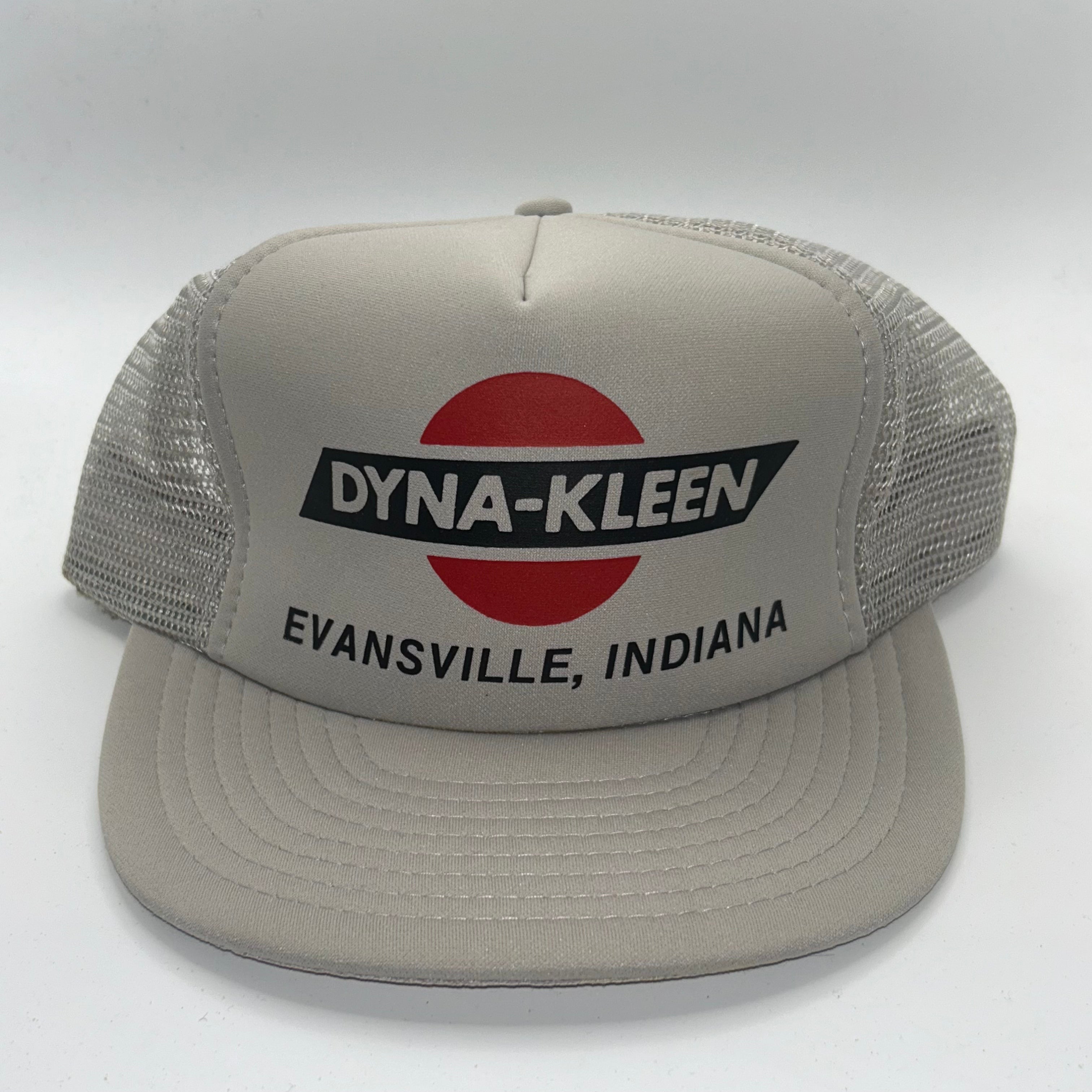 Vintage Dyna-kleen Evansville, Indiana Grey Mesh Trucker Snapback Hat