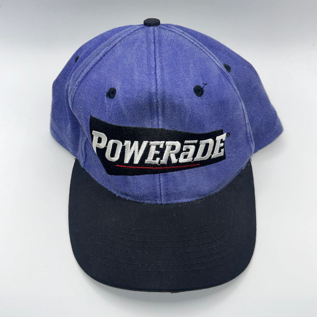 Vintage Powerade Drink Promo Blue Black Snapback hat