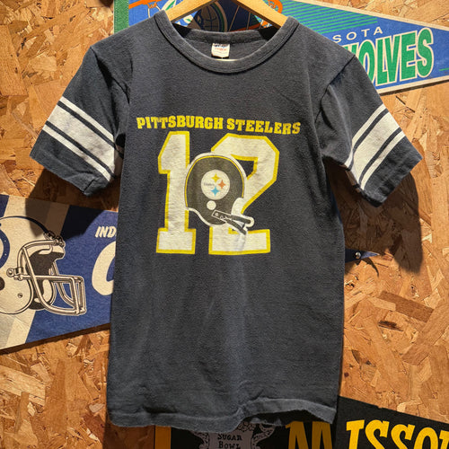 Vintage 80s Champion NFL Pittsburgh Steelers 12 T-Shirt: Medium