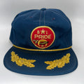 Vintage Hadi Shriner Pride Scrambled Eggs Rope Blue Patch Strapback Hat