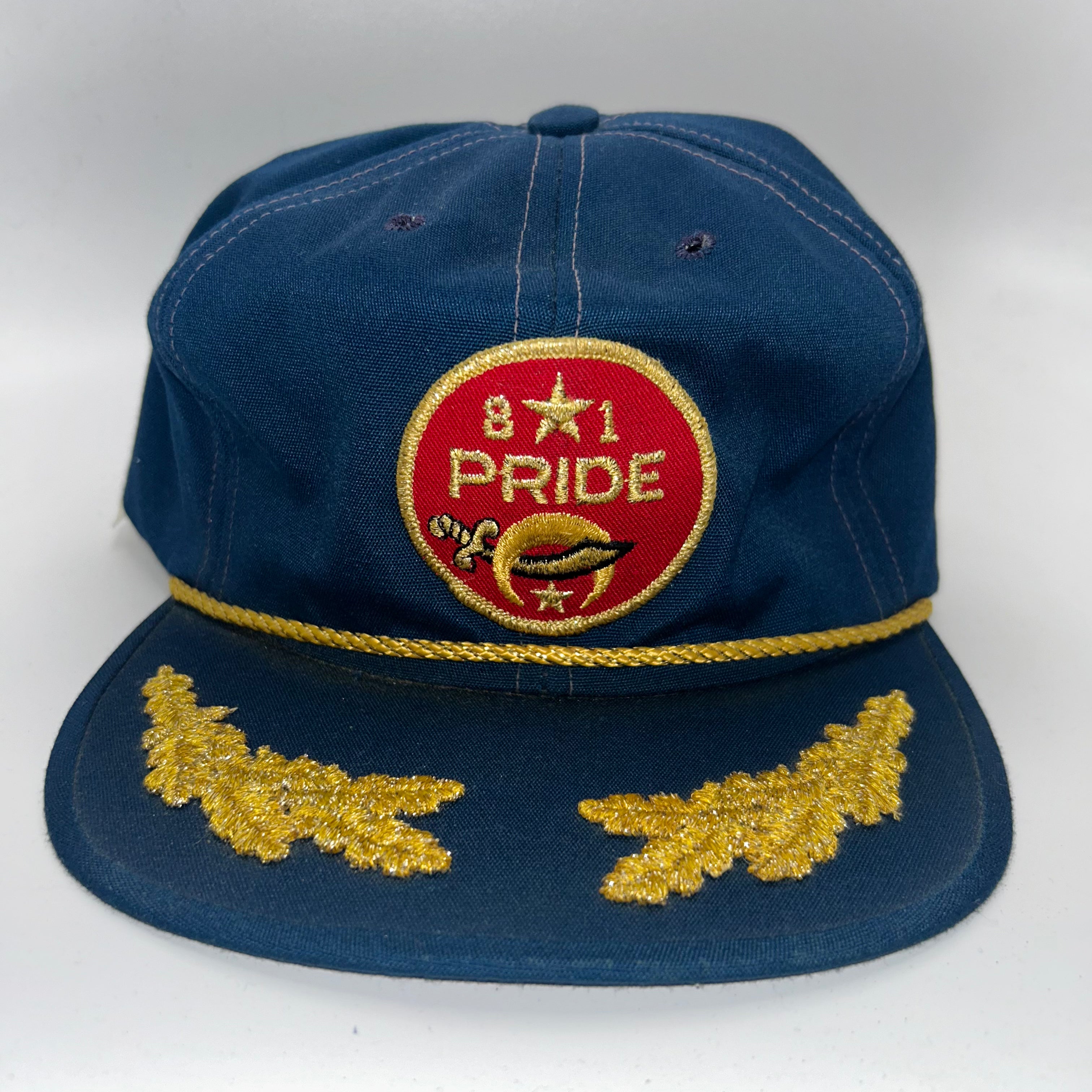 Vintage Hadi Shriner Pride Scrambled Eggs Rope Blue Patch Strapback Hat