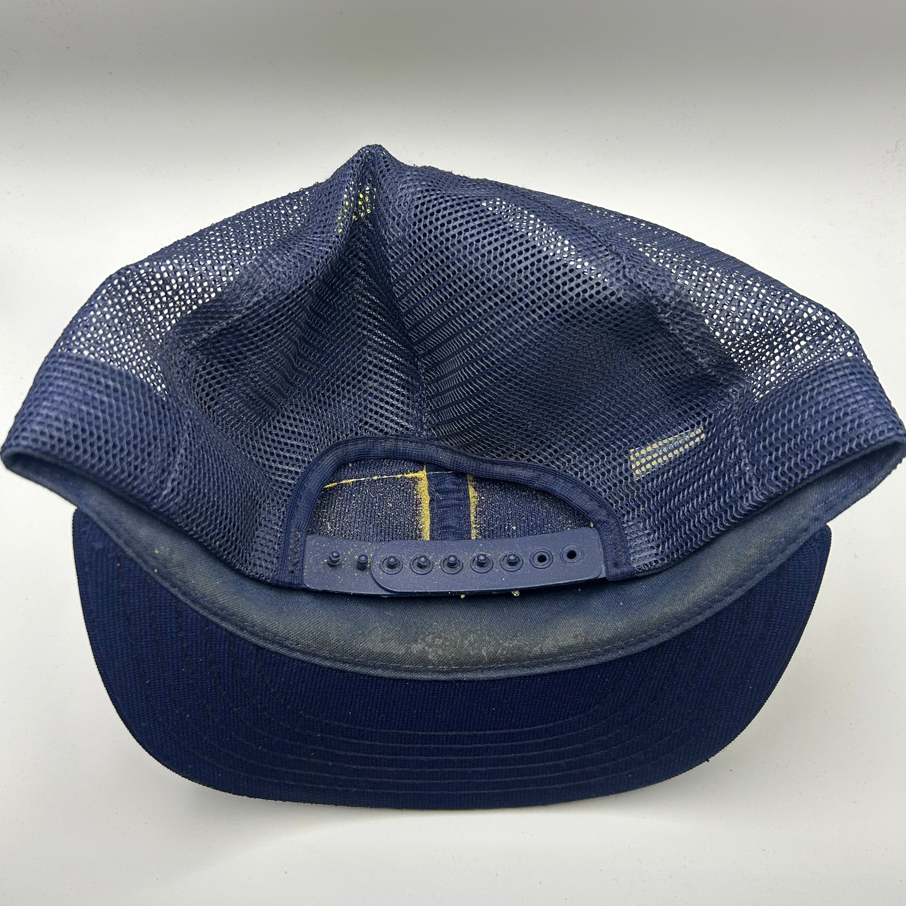 Vintage Ford Motor Company Patch Navy Trucker Mesh Snapback Hat