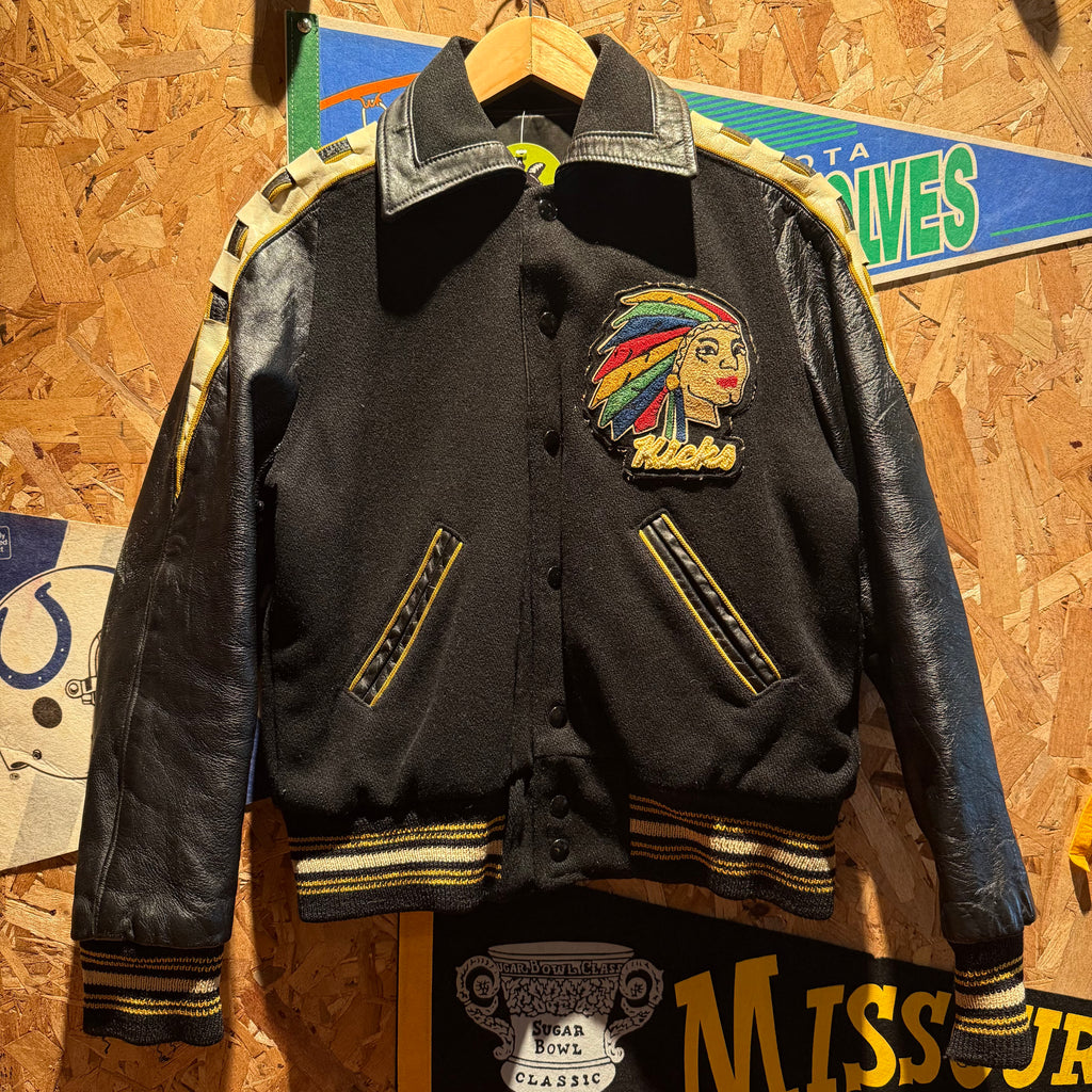 Vintage 1972 Owensville Kickapoos Community School Varsity Jacket: S