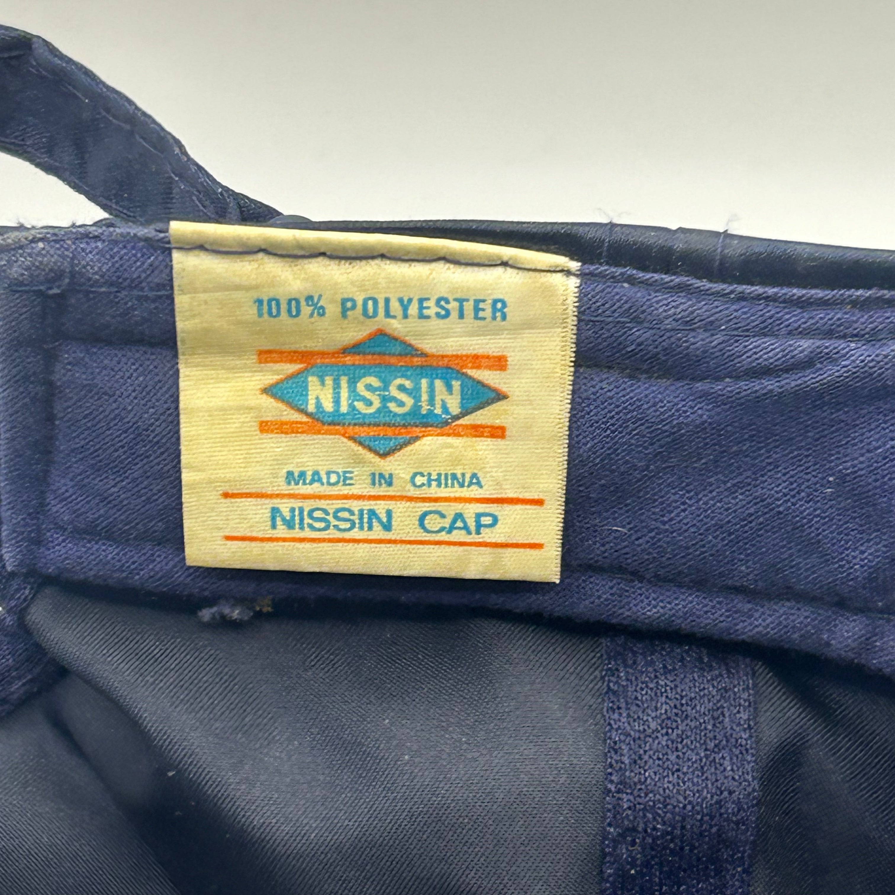 Vintage Detroit Pistons NBA 90's Patch Satin Navy Nissin Zip Back Hat