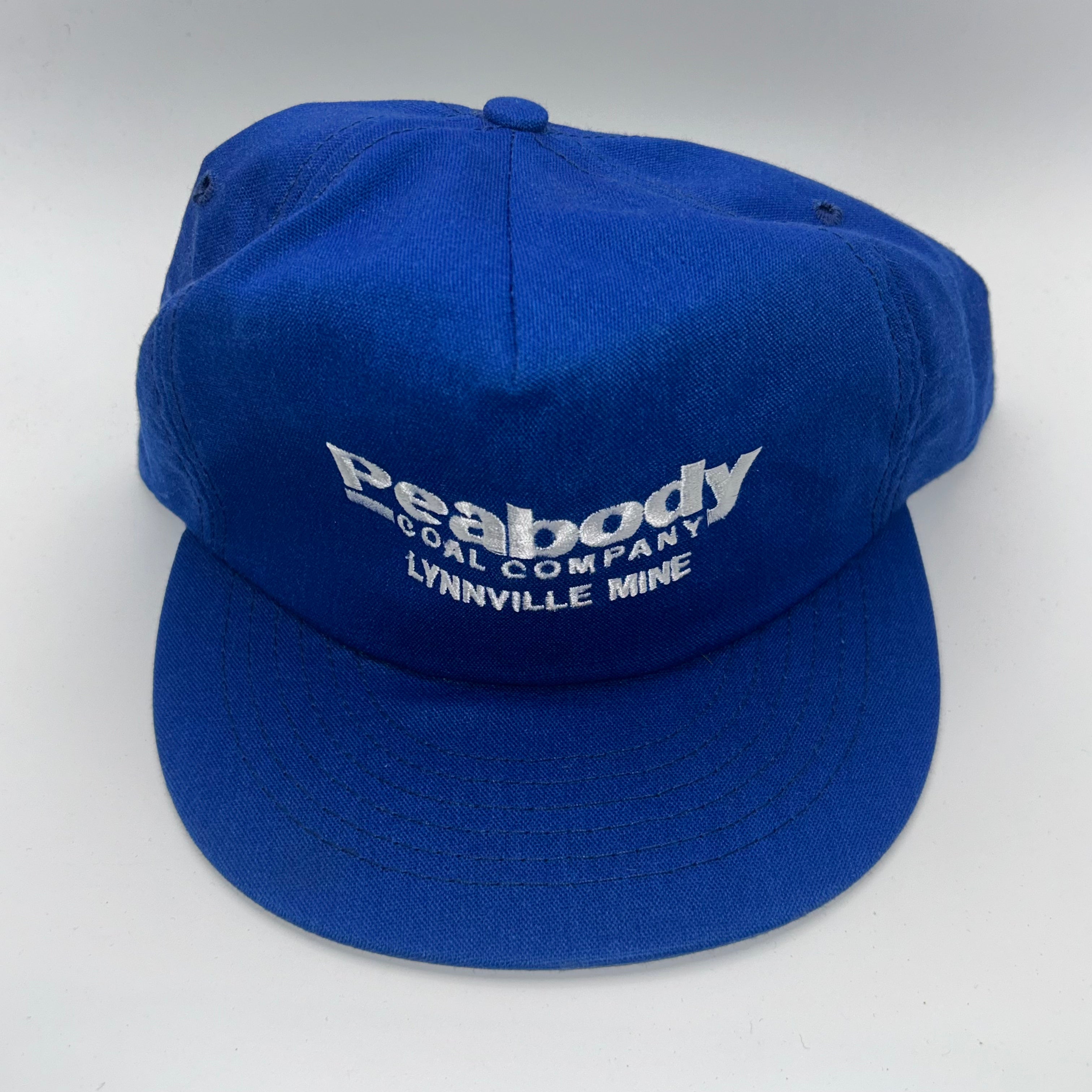 Vintage Peabody Coal Company Lynville Mine Blue Strapback Hat