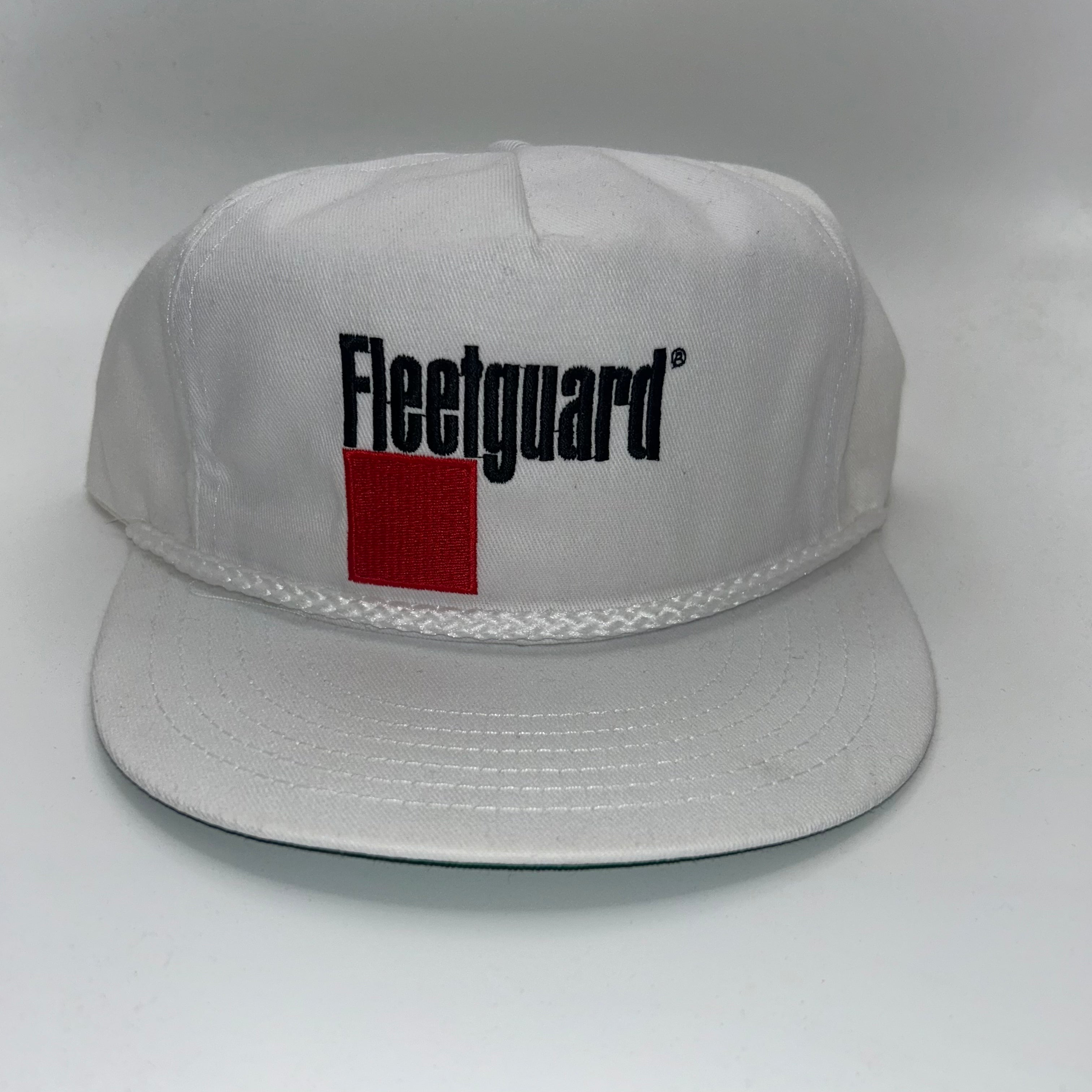 Vintage Fleetguard Equipment White Rope Strapback Hat