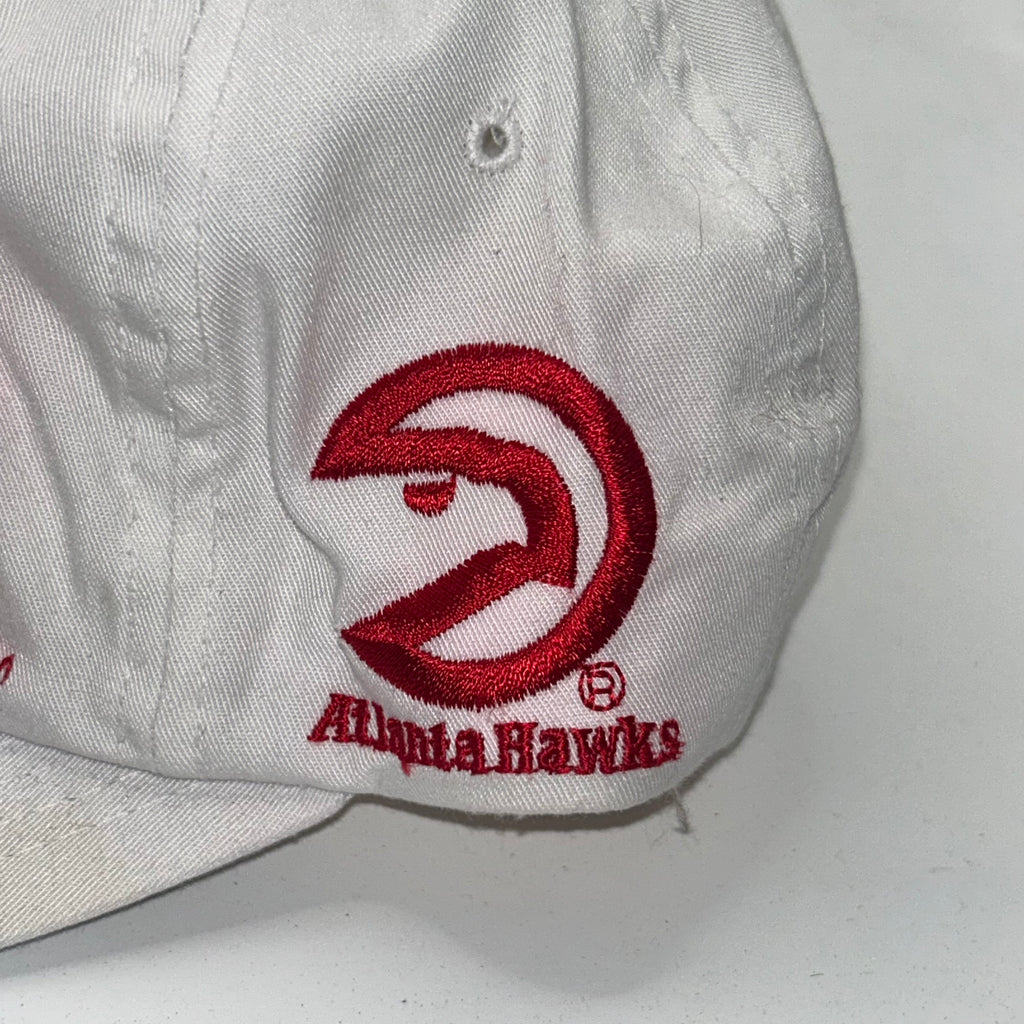Vintage Atlanta Hawks NBA Starter White Snapback Hat