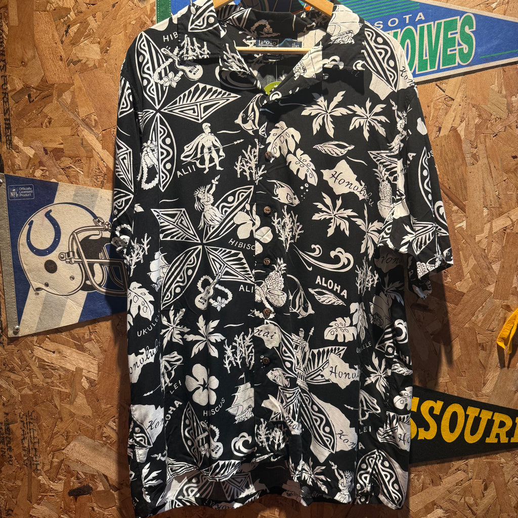 Vintage Polo Ralph Lauren Hawaiian Button-Down Shirt: XL