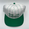 Vintage Ireland Pinstripe Irish Green White Snapback Hat