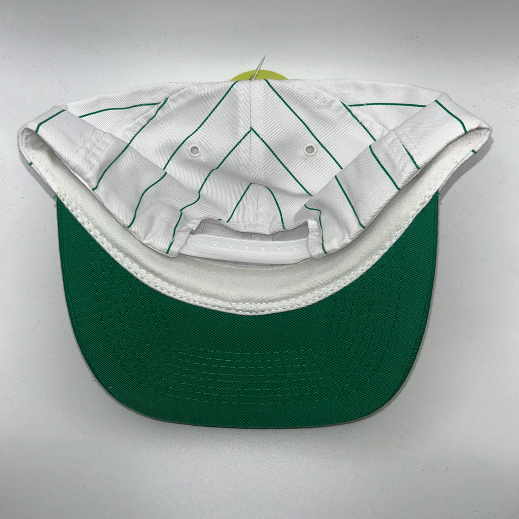 Vintage Ireland Pinstripe Irish Green White Snapback Hat