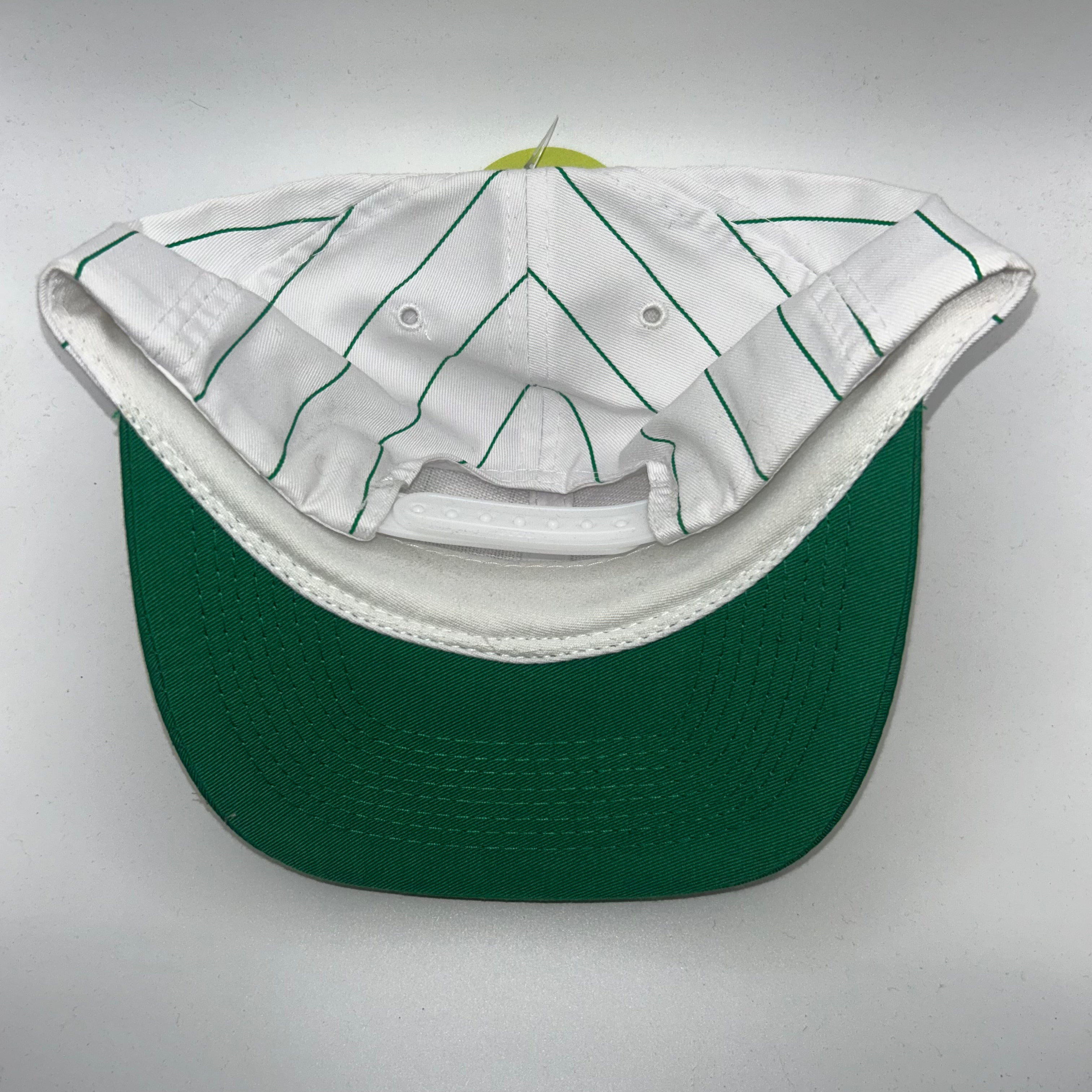 Vintage Ireland Pinstripe Irish Green White Snapback Hat