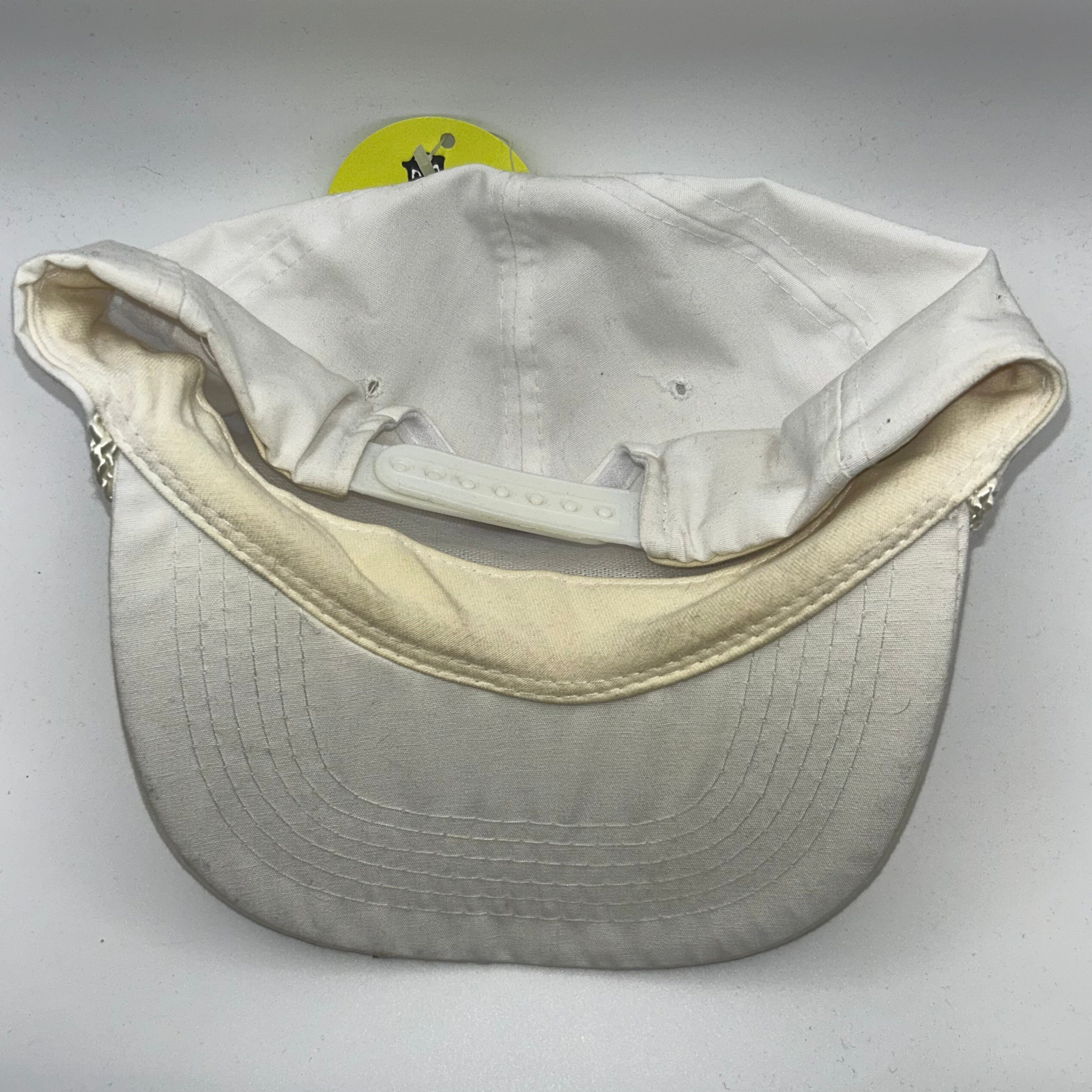 Vintage Darrel Waltrip NASCAR Racing White Rope Snapback Hat