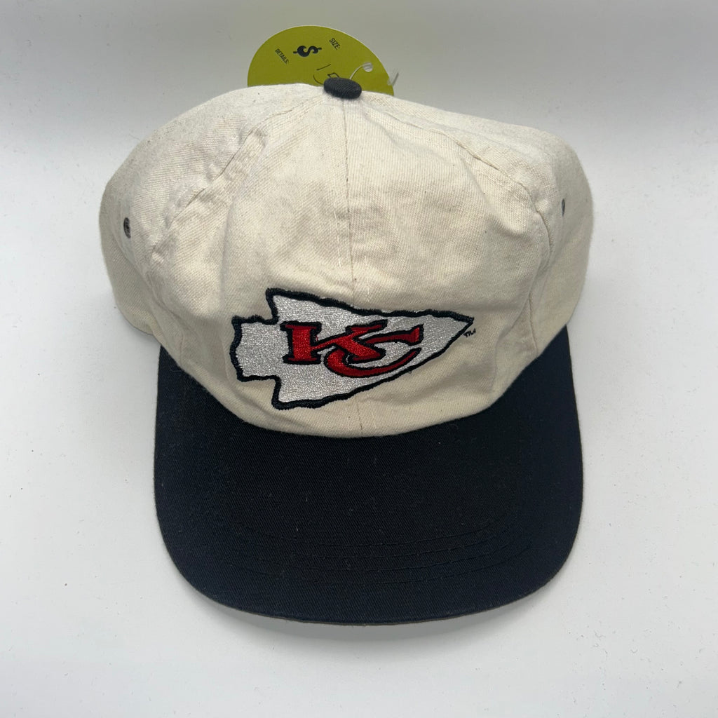 Vintage Kansas City Cheifs NFL AJD KC Canvas Strapback Hat