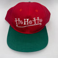 Vintage Christmas Santa Ho Ho Ho Red Green Snapback Hat