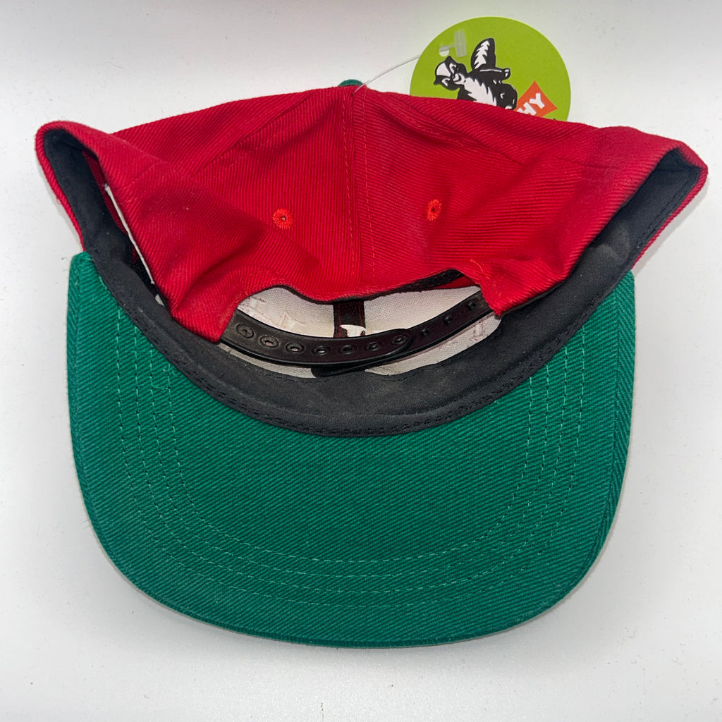 Vintage Christmas Santa Ho Ho Ho Red Green Snapback Hat