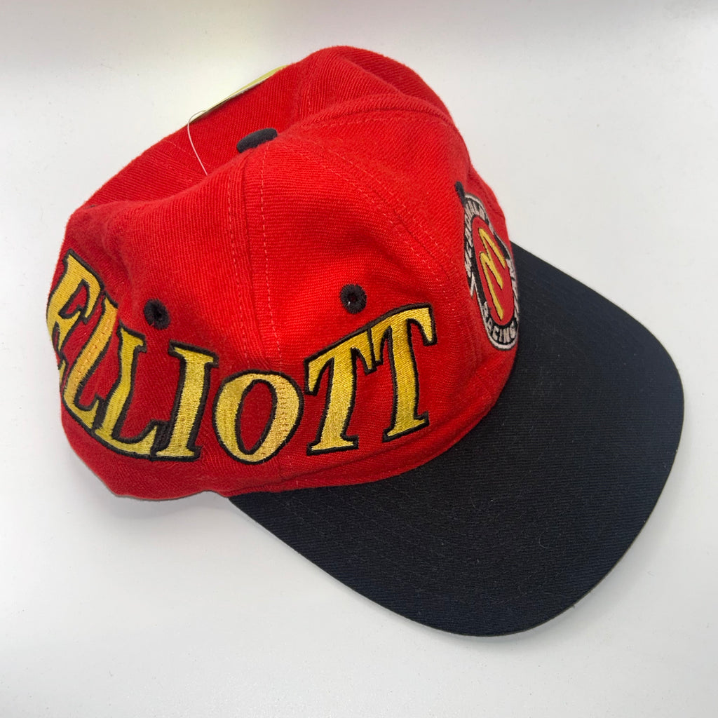 Vintage Mcdonalds Bill Elliot 94 NASCAR Racing Red Snapback Hat