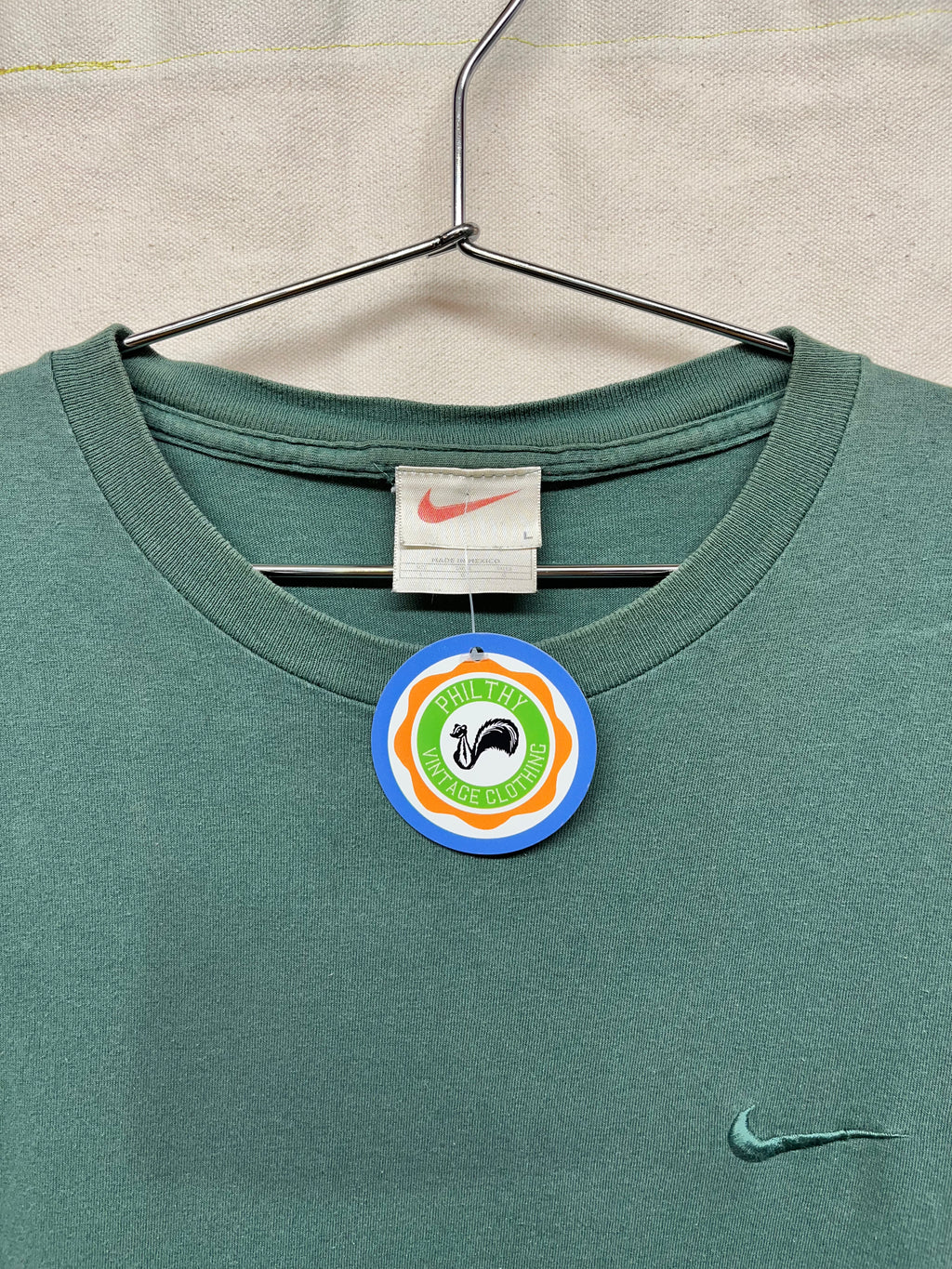 Vintage 90's Nike Sage Tonal Swoosh T-Shirt: L