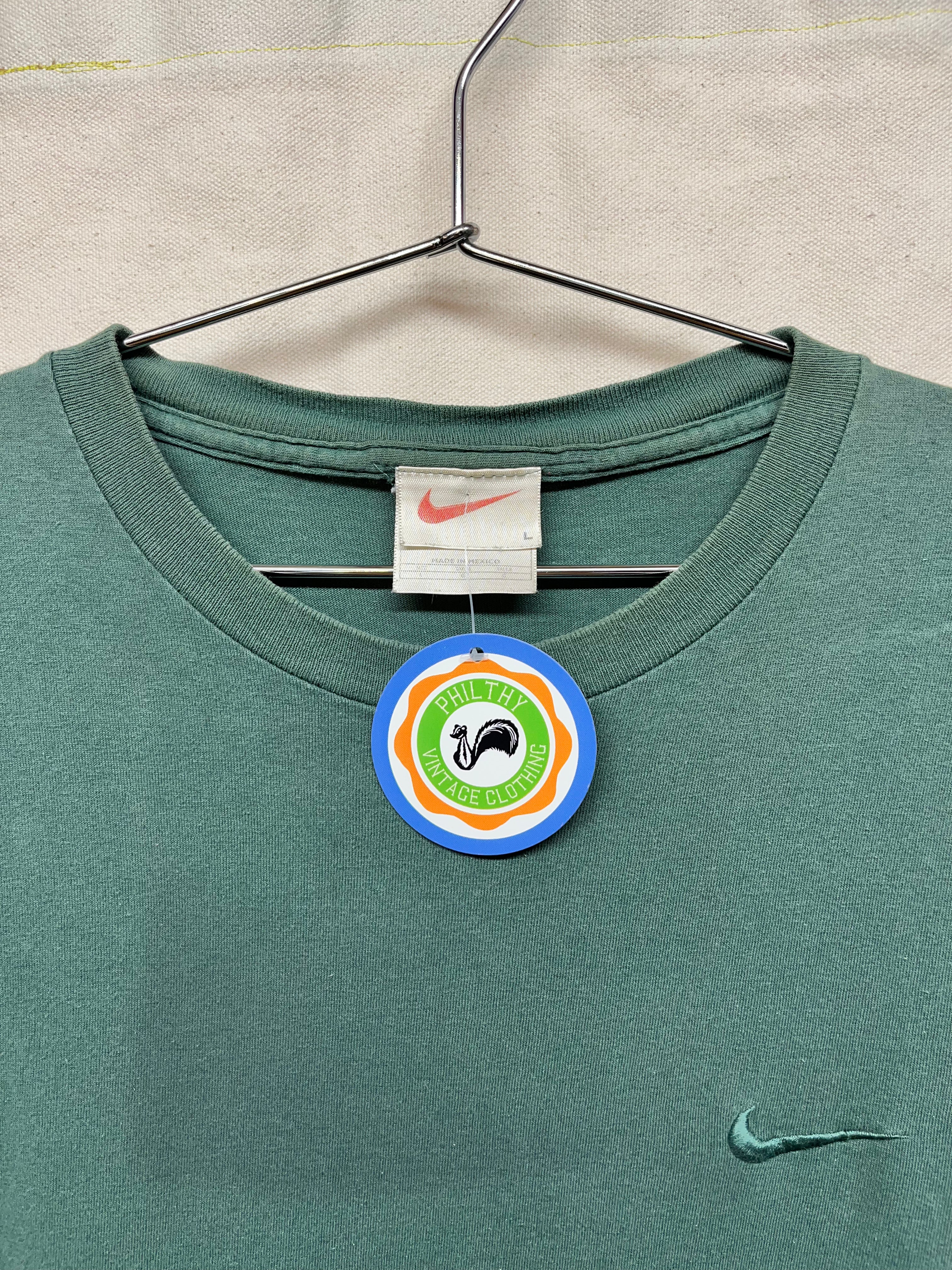 Vintage 90's Nike Sage Tonal Swoosh T-Shirt: L