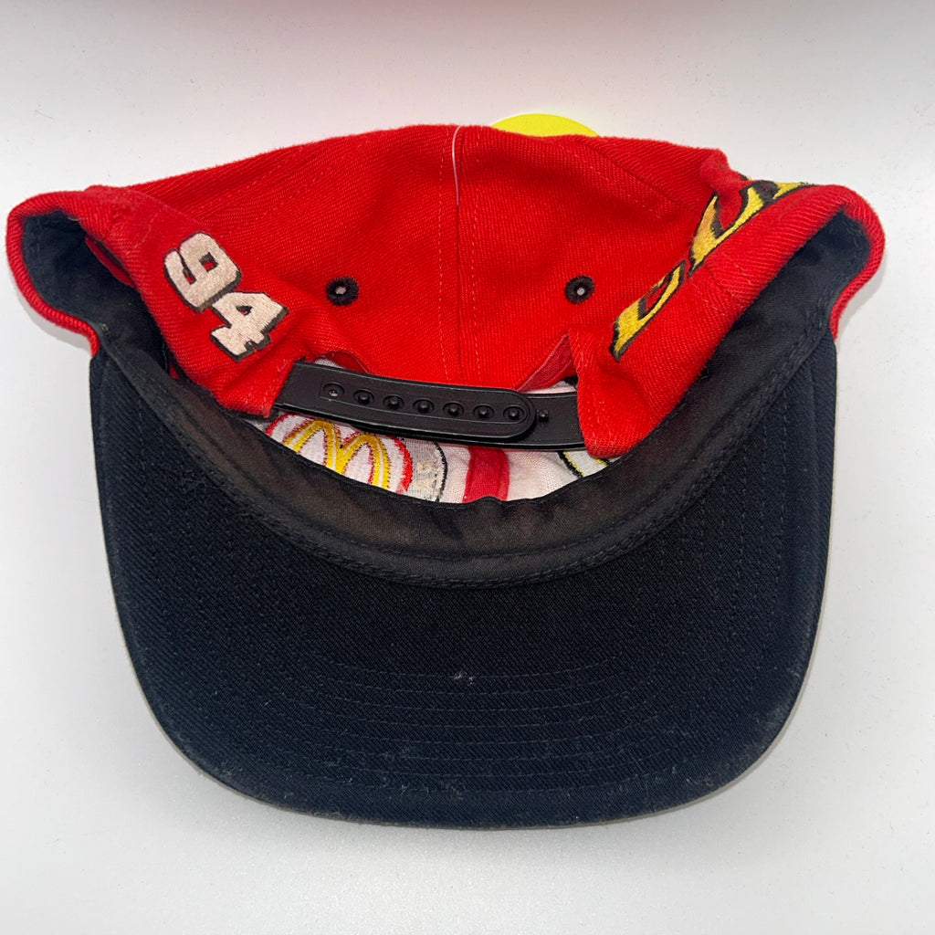 Vintage Mcdonalds Bill Elliot 94 NASCAR Racing Red Snapback Hat