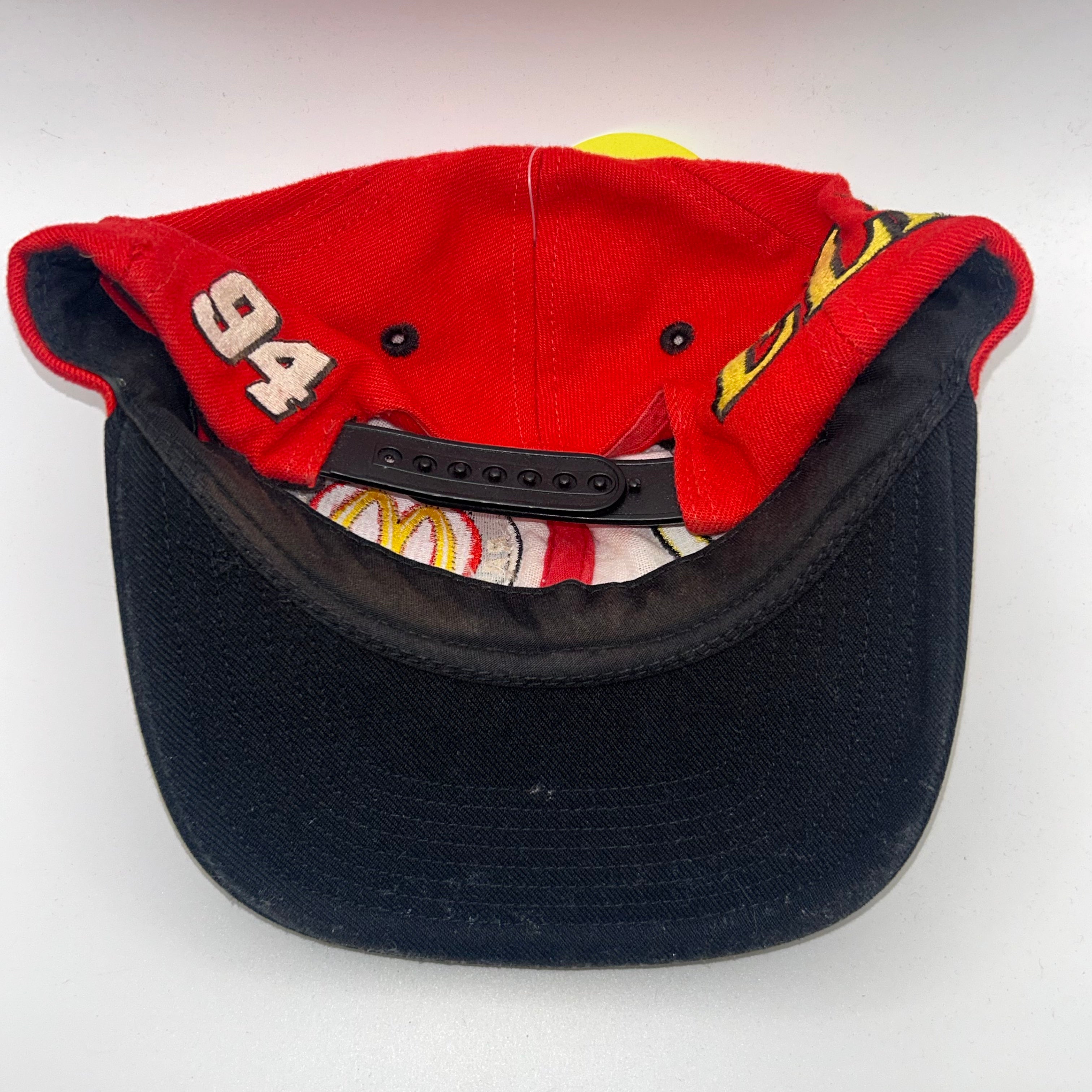 Vintage Mcdonalds Bill Elliot 94 NASCAR Racing Red Snapback Hat