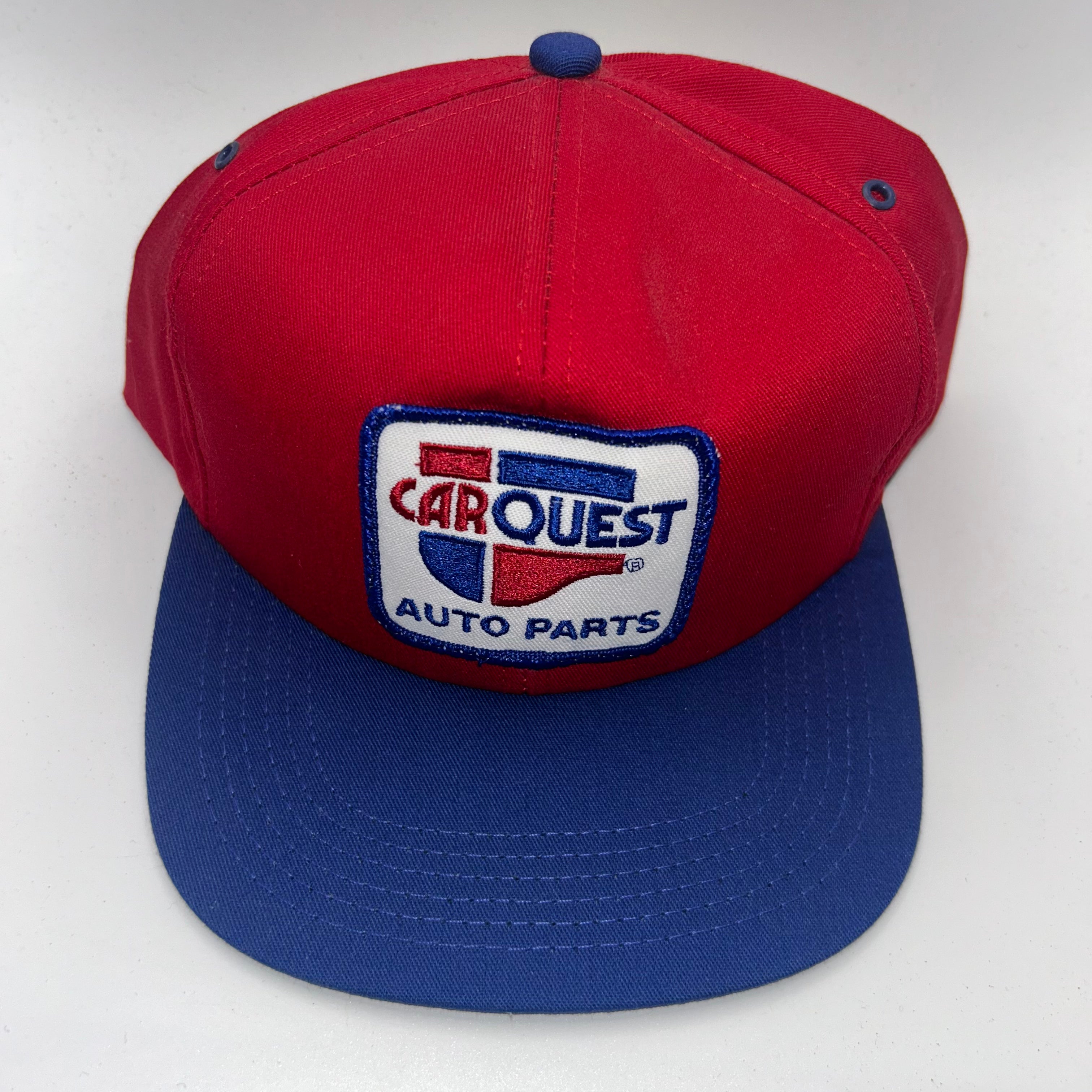 Vintage Carquest Auto Parts Red Blue Patch Snapback Hat