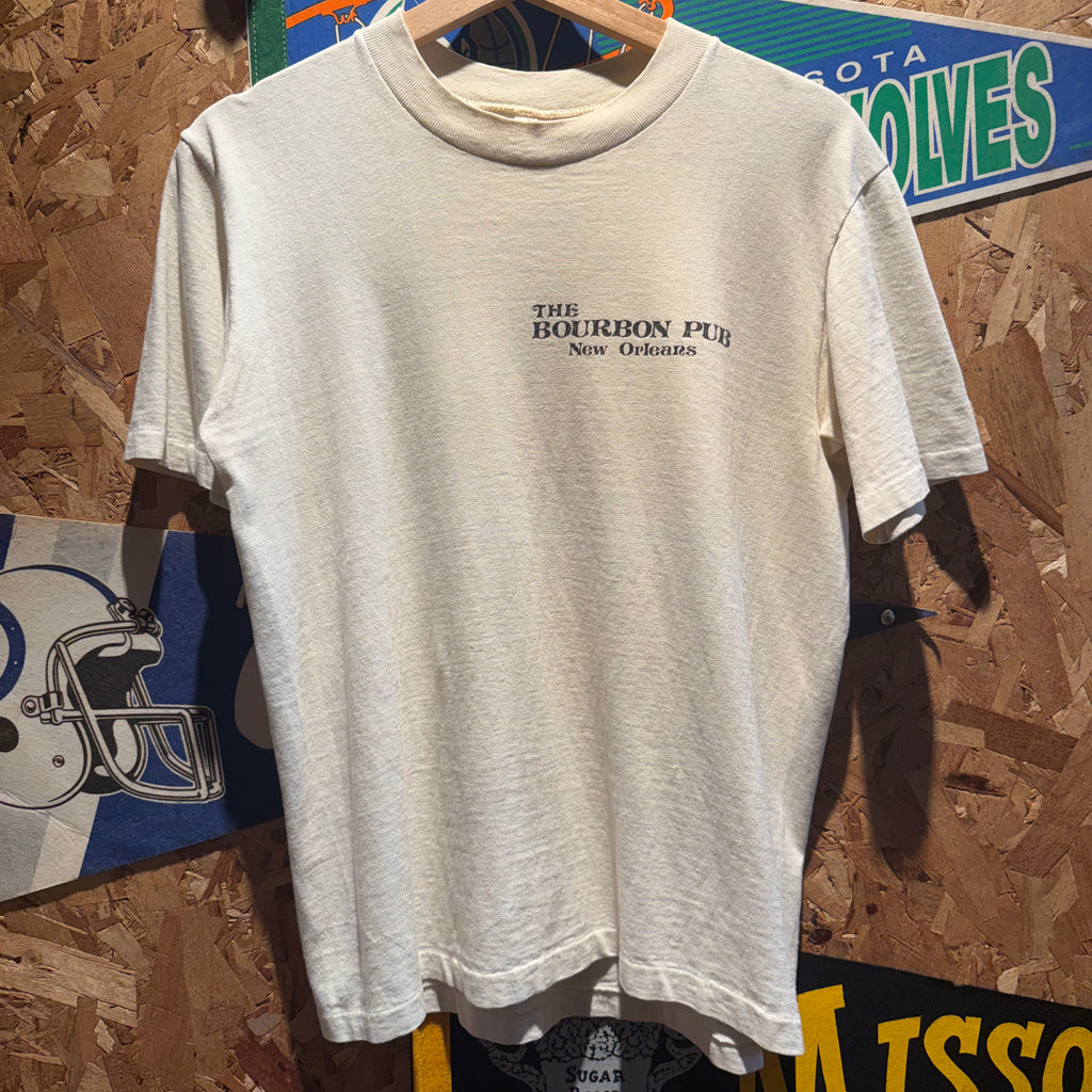 Vintage Single Stitch Bourbon Pub New Orleans Graphic T-Shirt: M