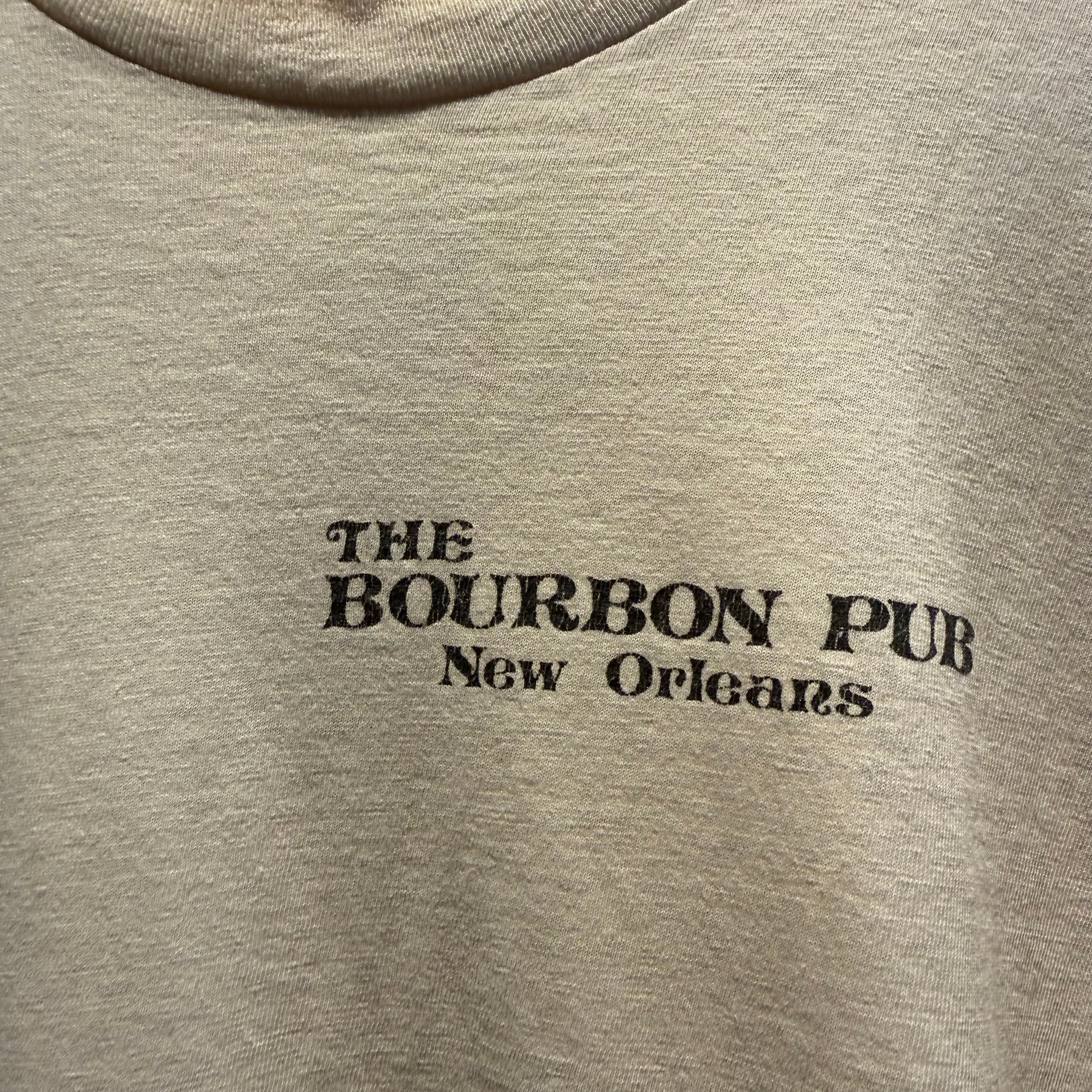 Vintage Single Stitch Bourbon Pub New Orleans Graphic T-Shirt: M