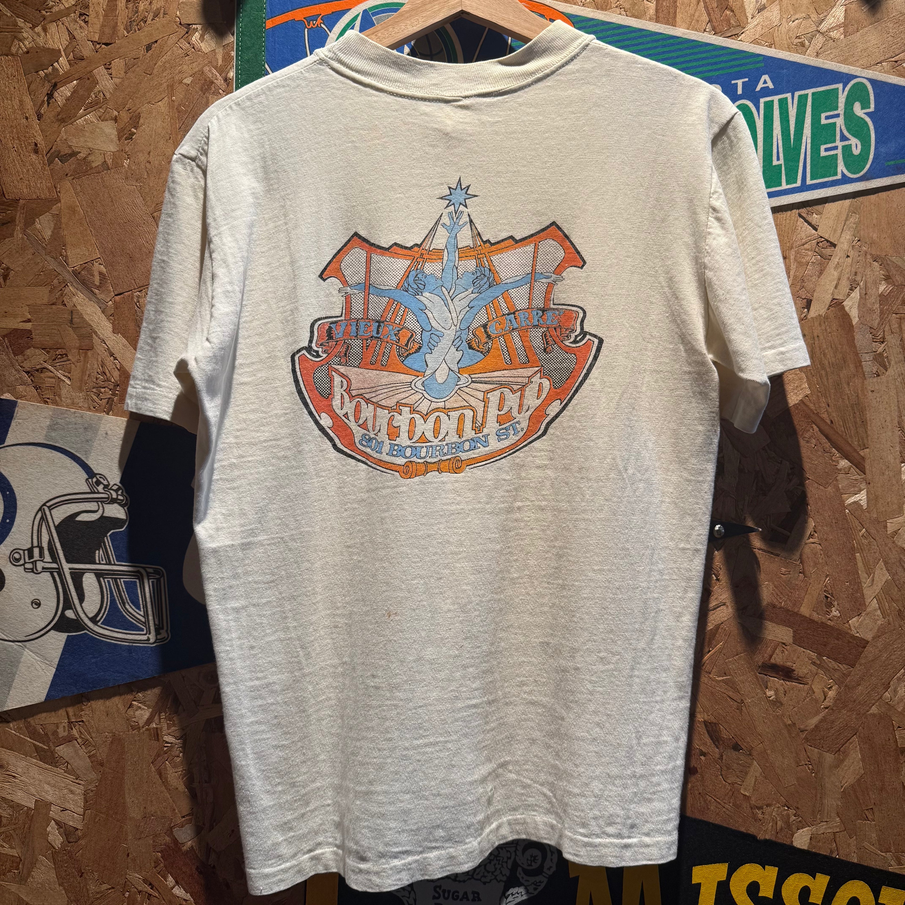 Vintage Single Stitch Bourbon Pub New Orleans Graphic T-Shirt: M