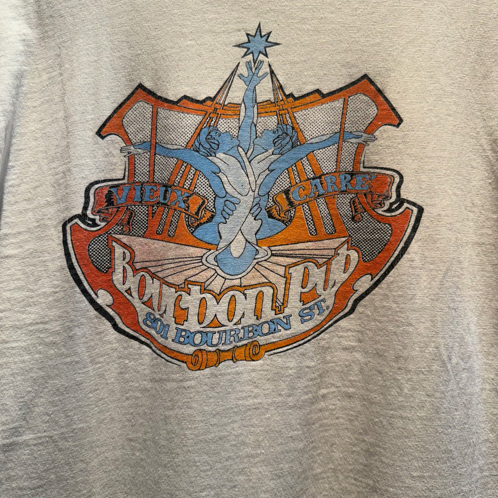Vintage Single Stitch Bourbon Pub New Orleans Graphic T-Shirt: M