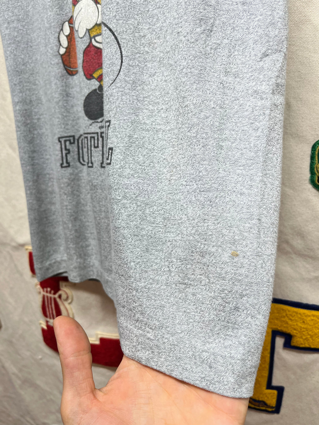 Vintage Illinois Football Mickey Mouse v-neck T-Shirt: