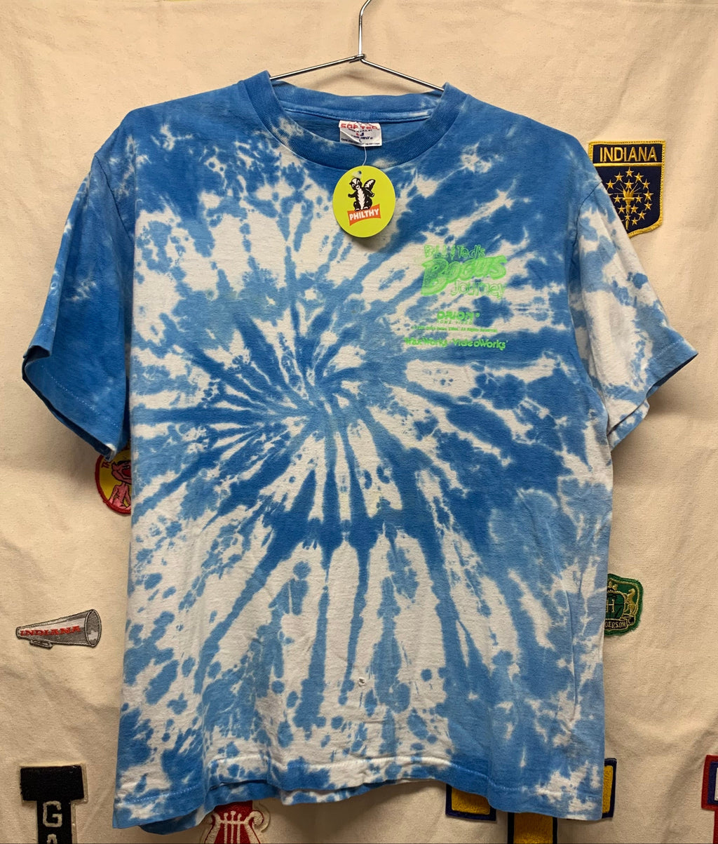 Vtg Bill and Ted's Bogus Journey Wyld Stallyns Tie Dye Movie Promo T-Shirt: Large