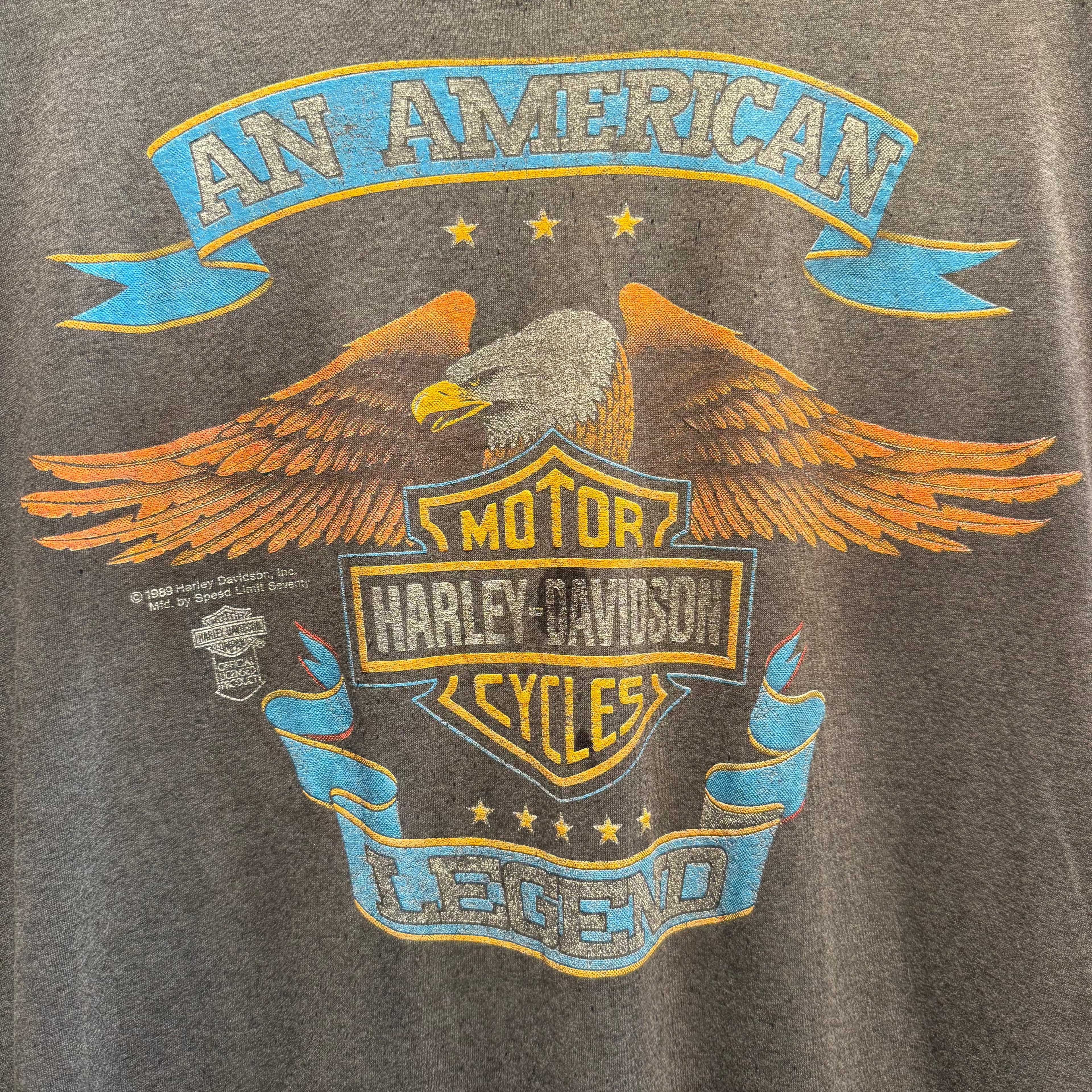 VTG All-American Harley Davidson Motorcycles T-Shirt: XL