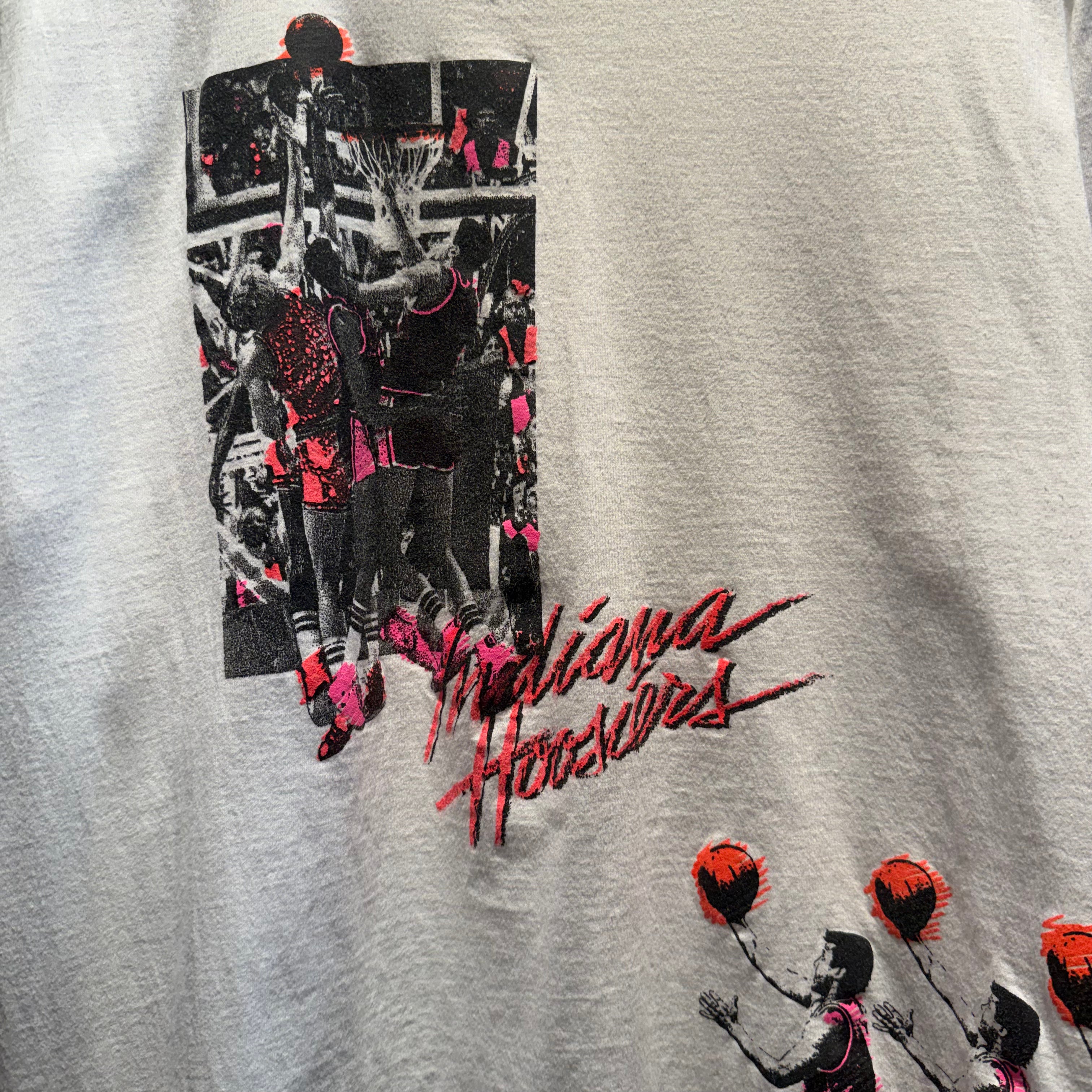 Vintage Indiana University IU Hoosiers Basketball Graphic T-Shirt: L