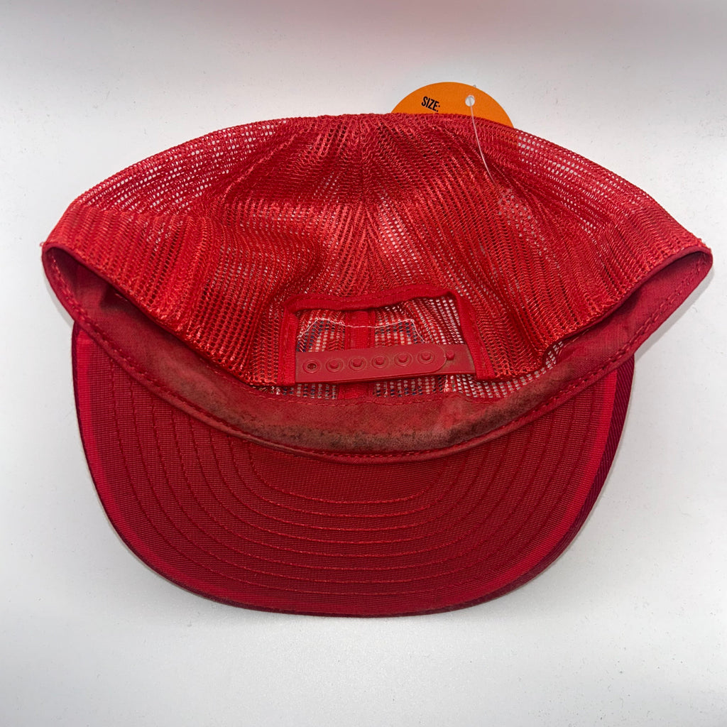 Vintage Marathon Gas Station Patch All Mesh Red Trucker Snapback Hat