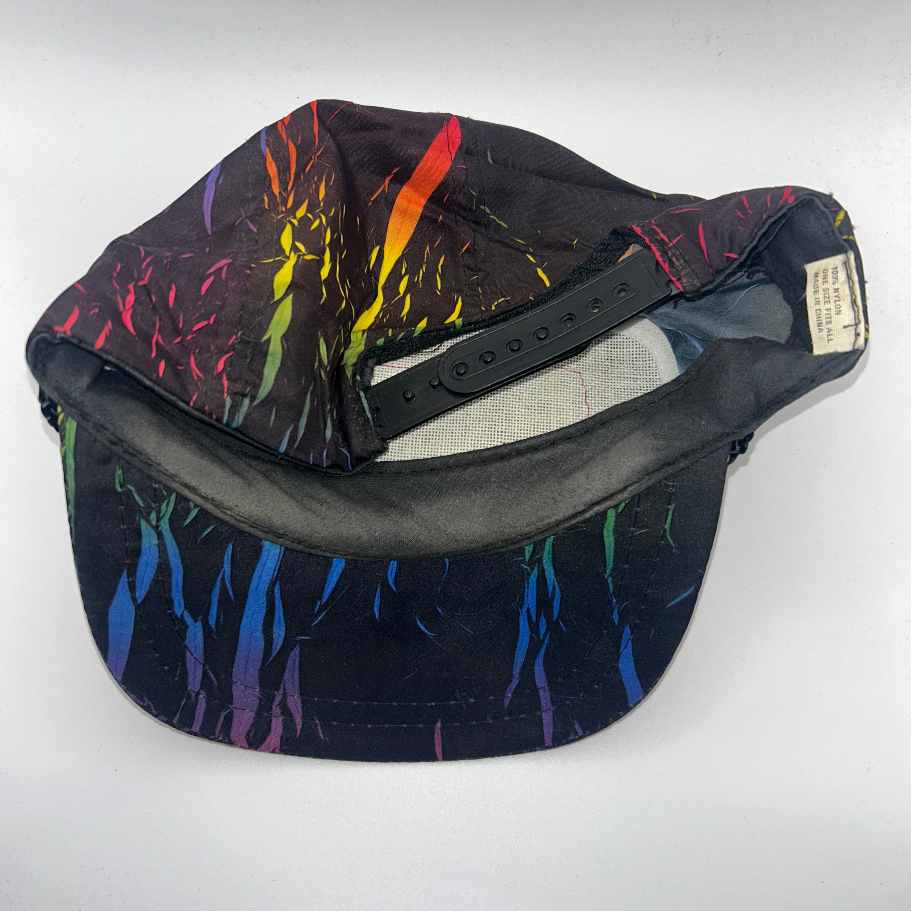 Vintage Kendall Motor Oil Black Rainbow Nylon Rope Snapback Hat