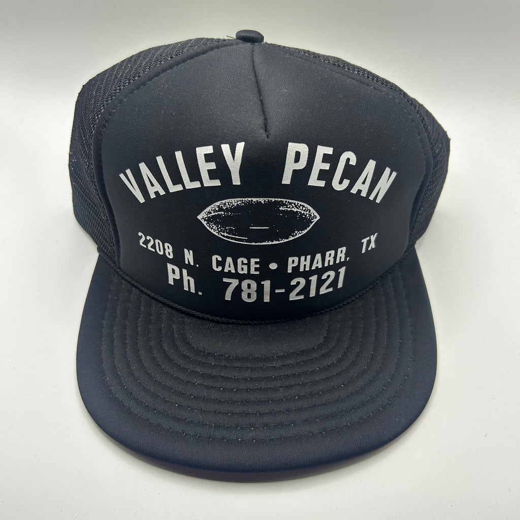 Vintage Valley Pecan Black Mesh Trucker Snapback Hat