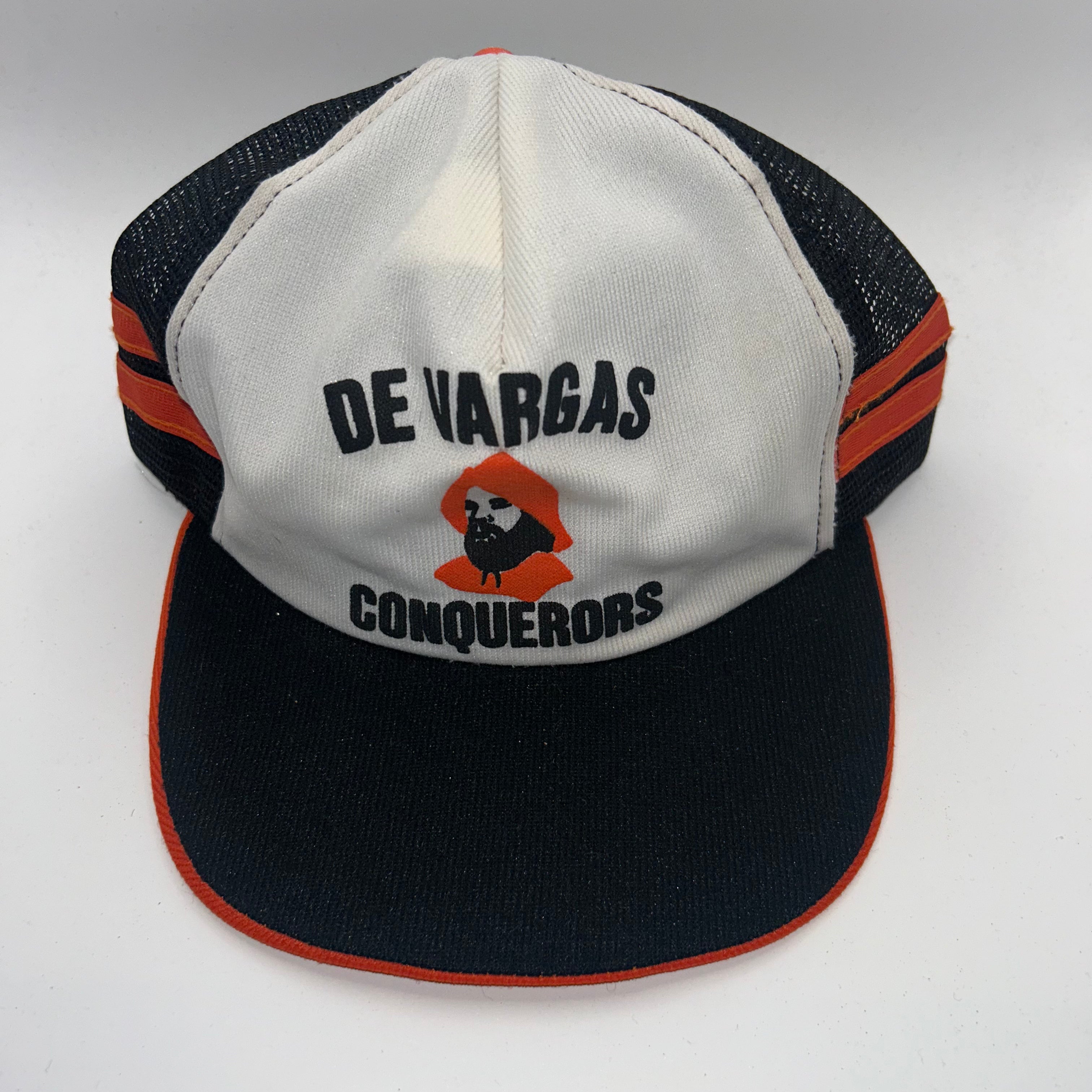 Vintage De Vargas Conquerors Stripe Mesh Trucker Snapback Hat